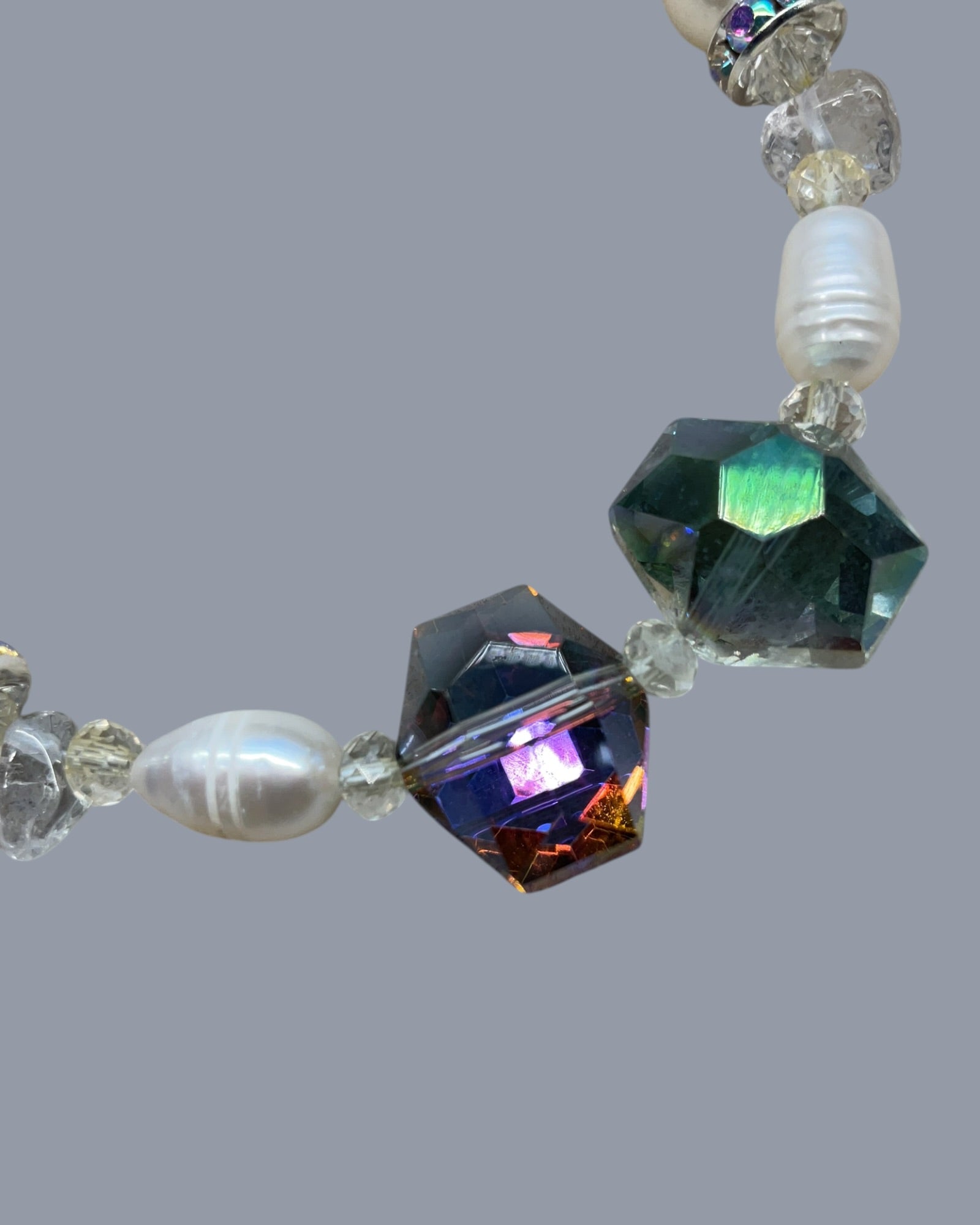 Freshwater Pearls and AB Crystals Designer Bracelet