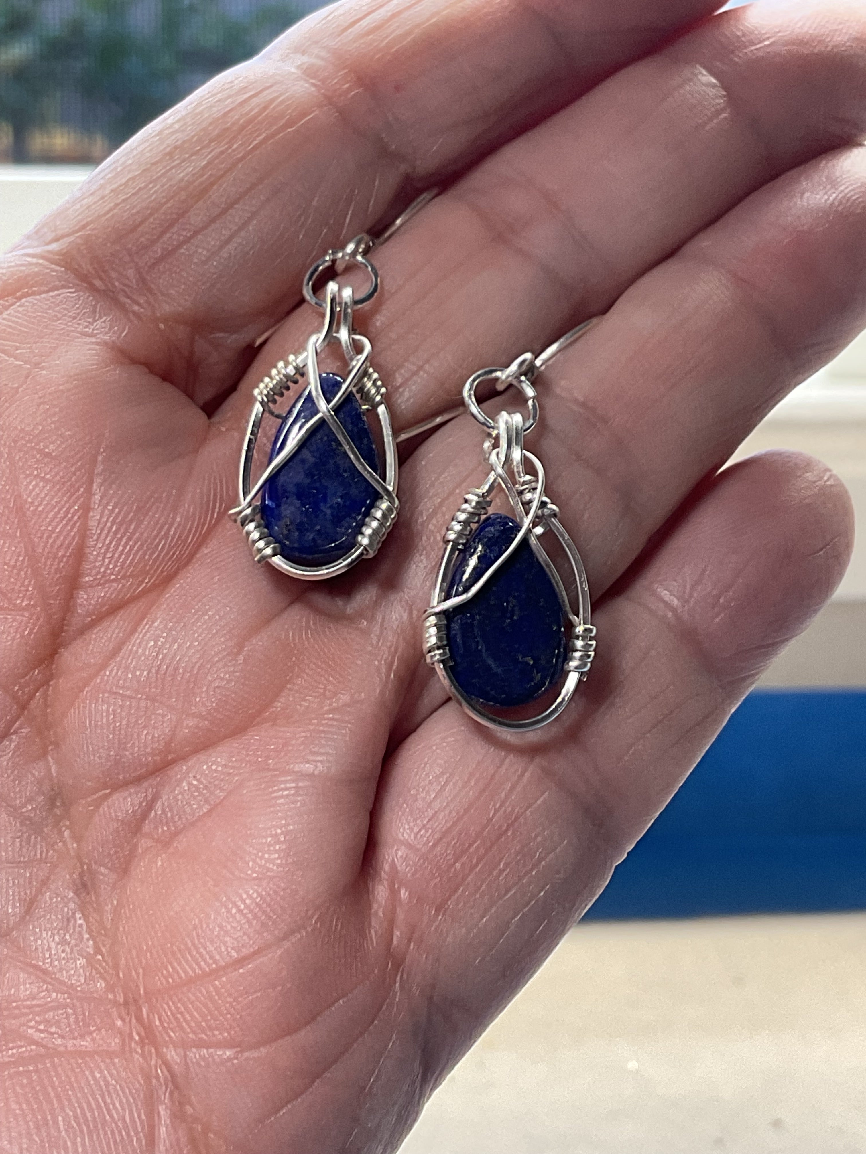 Lapis Lazuli Designer Earrings