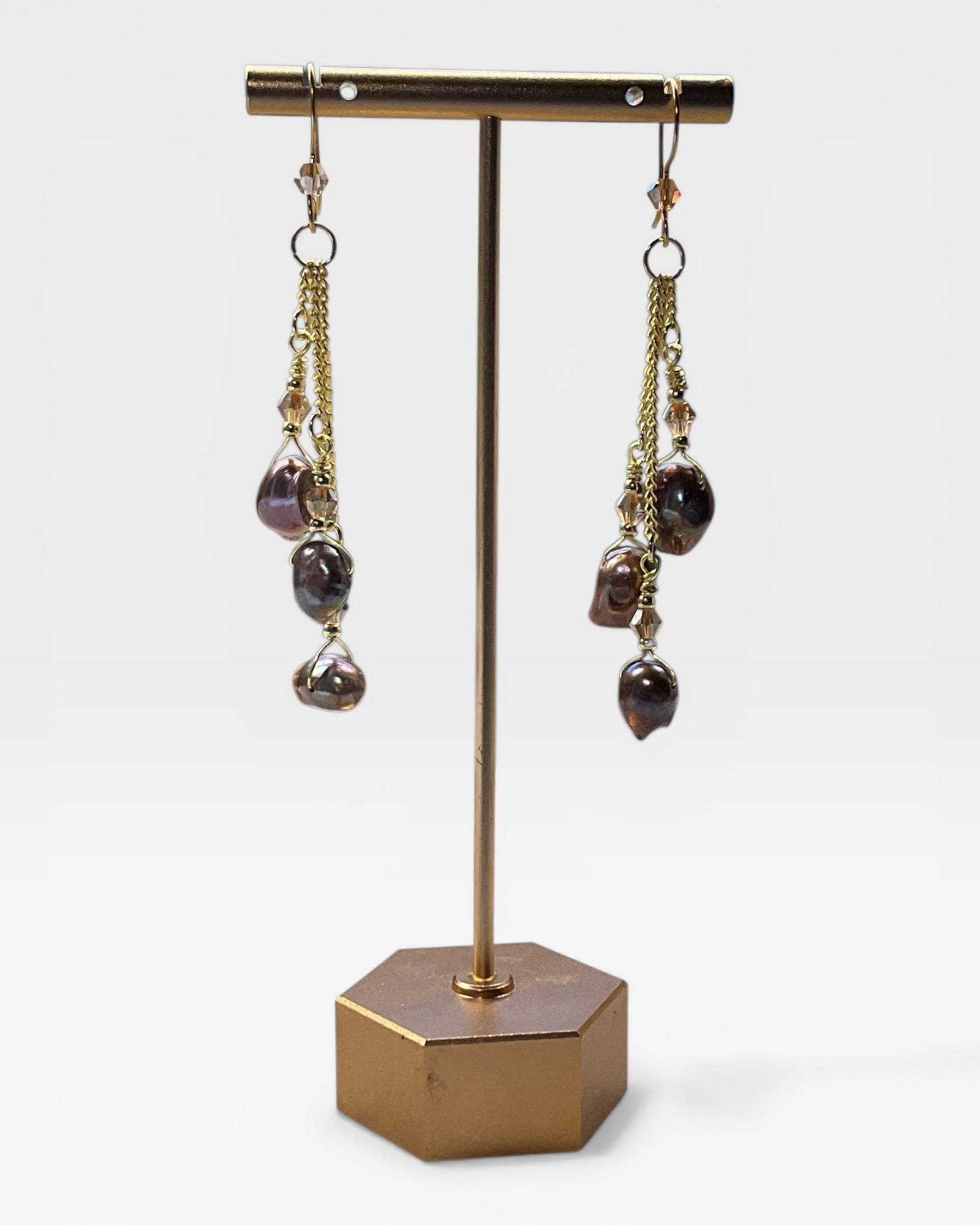 Baroque Pearls Dangle Designer Earrings