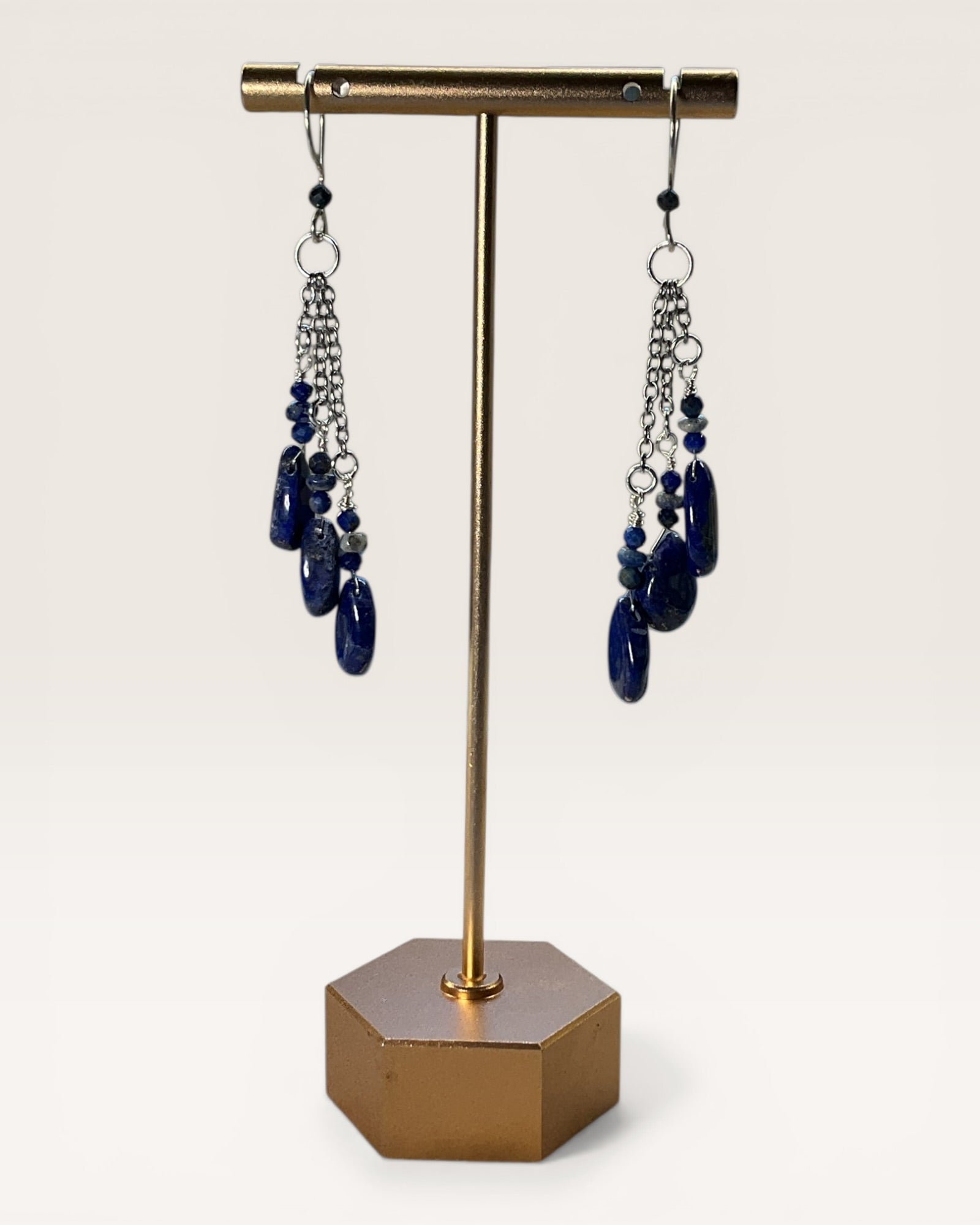 Lapis Lazuli Dangle Designer Earrings