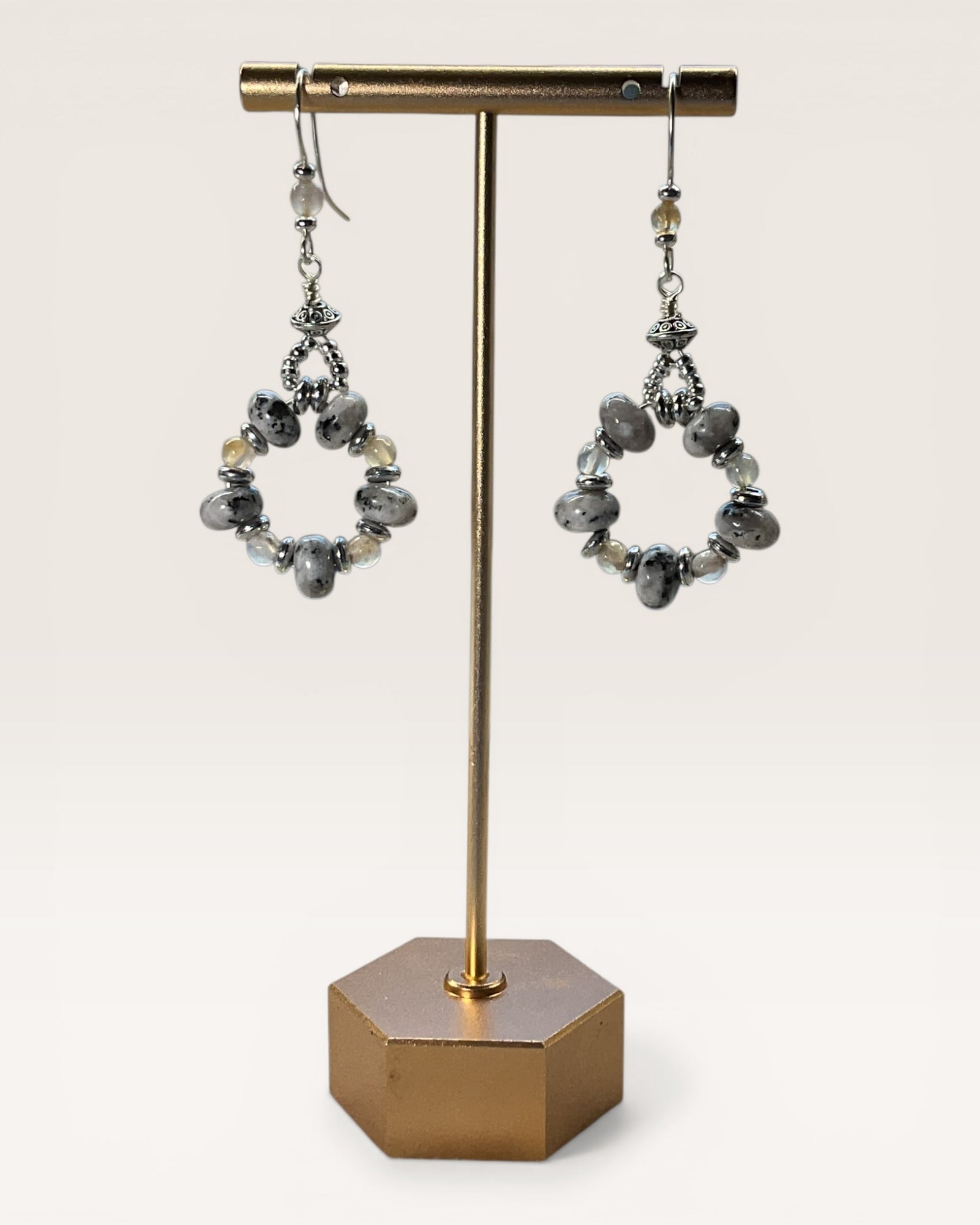 Granite Jasper Designer Earrings