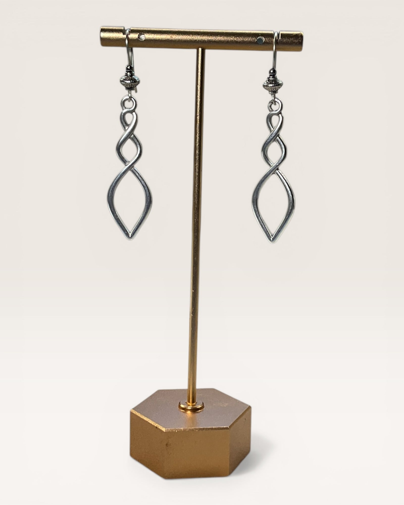 Silver Spiral Casual Earrings