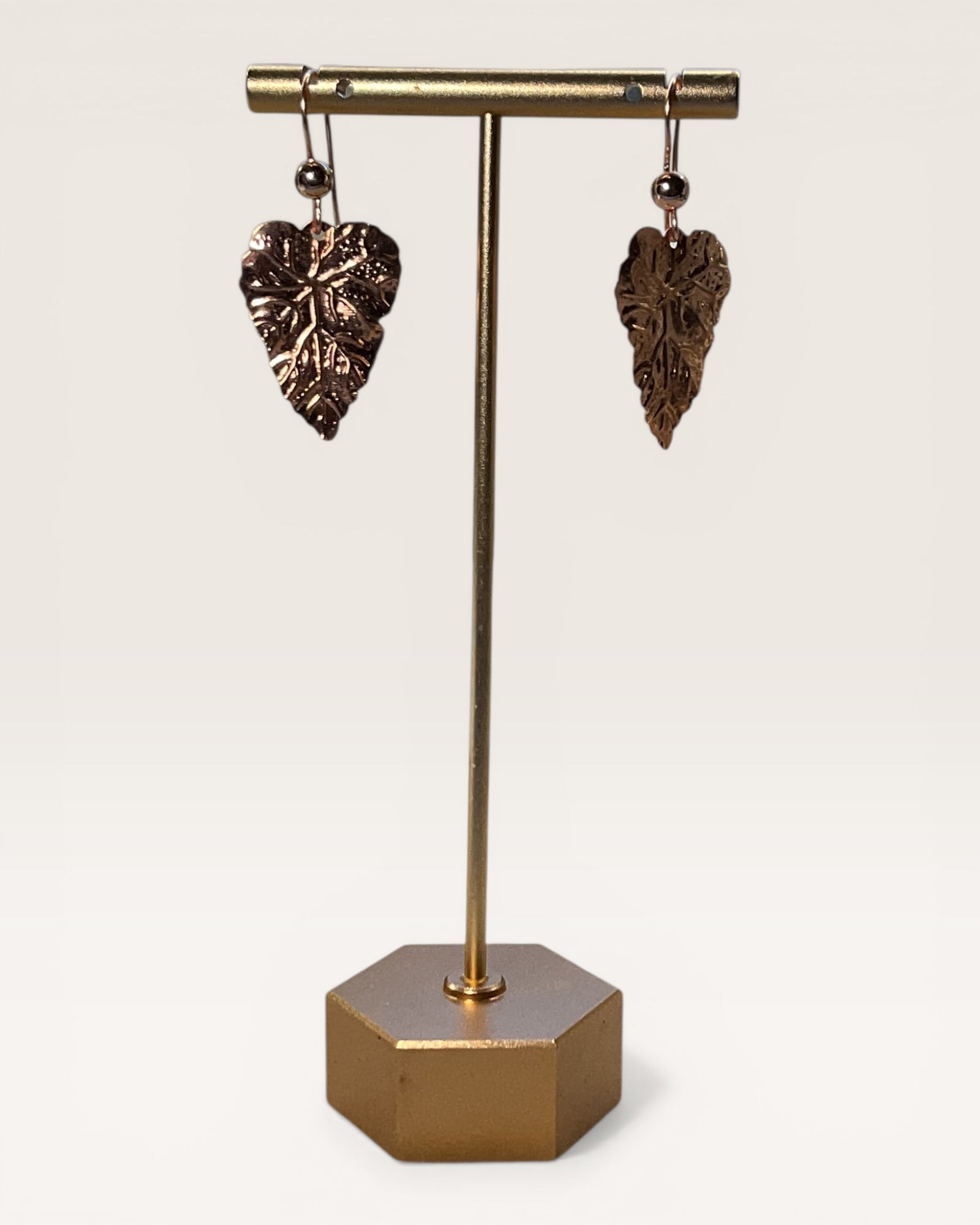 Copper Leaf Casual Earrings