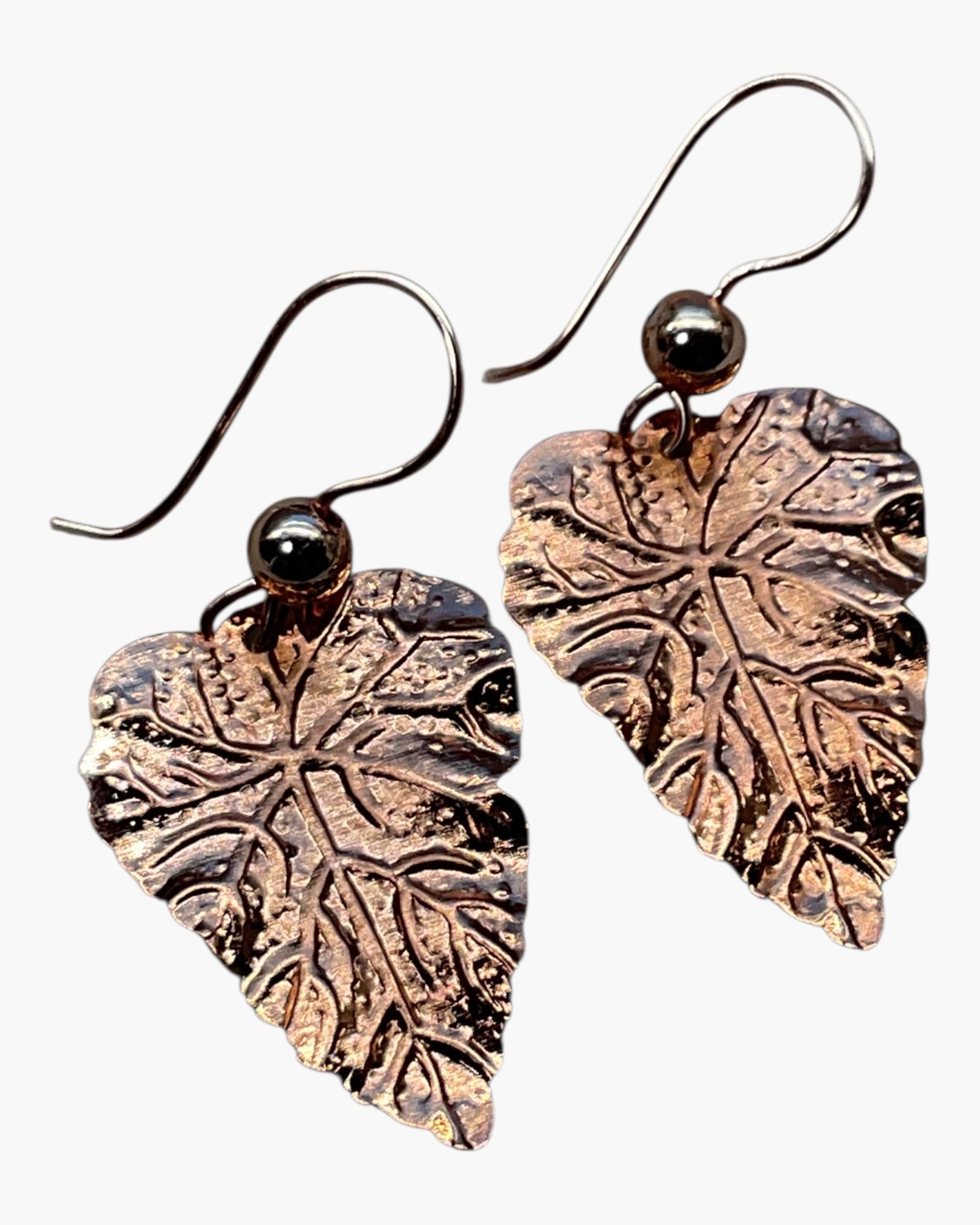 Copper Leaf Casual Earrings