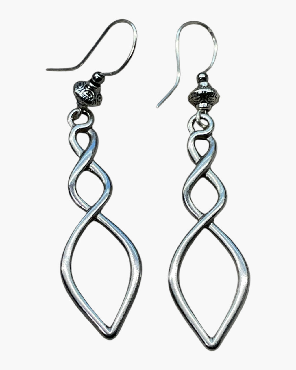 Silver Spiral Casual Earrings