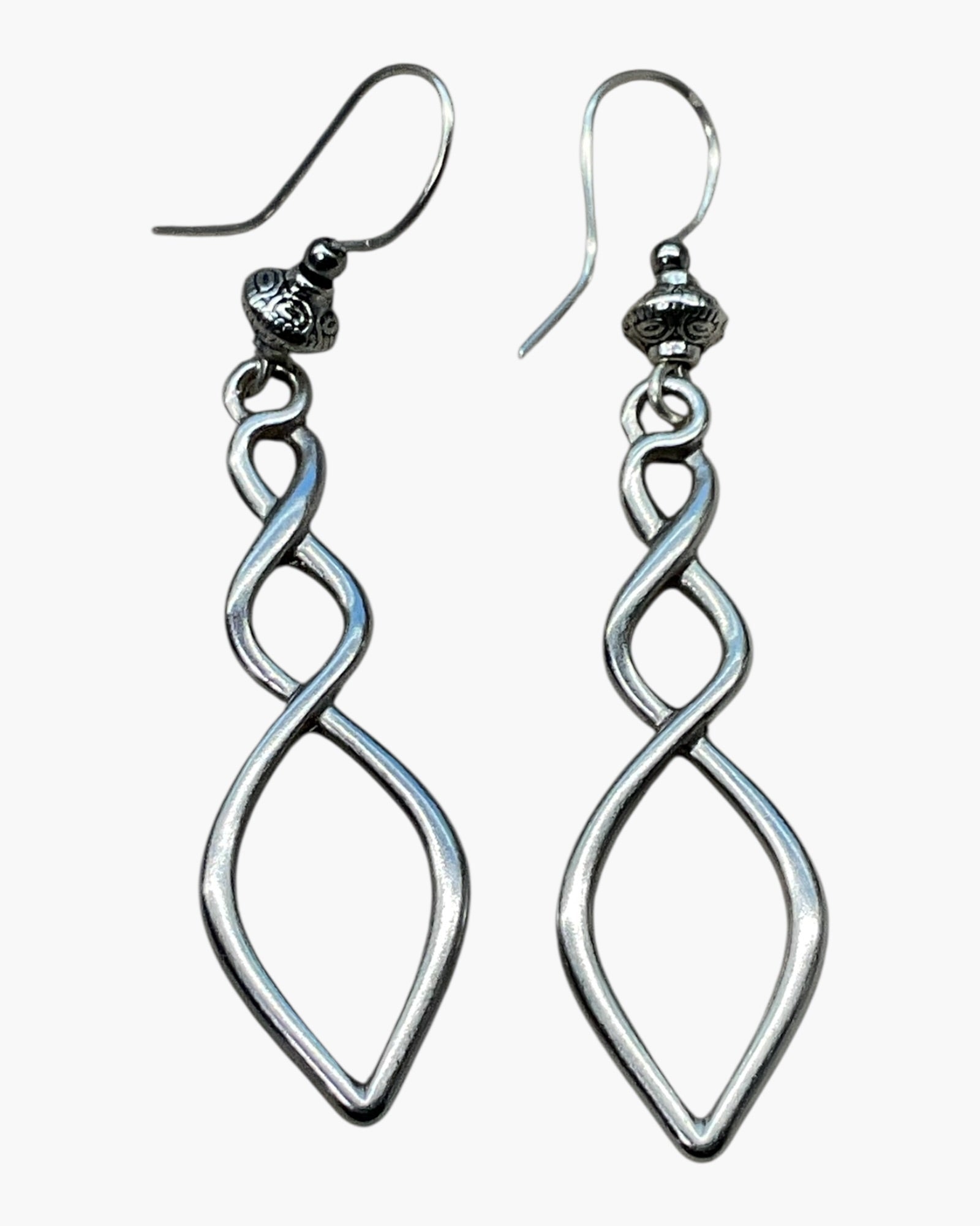 Silver Spiral Casual Earrings