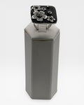 Black Enamel Floral Statement Ring - Estate Sale (Great Condition)