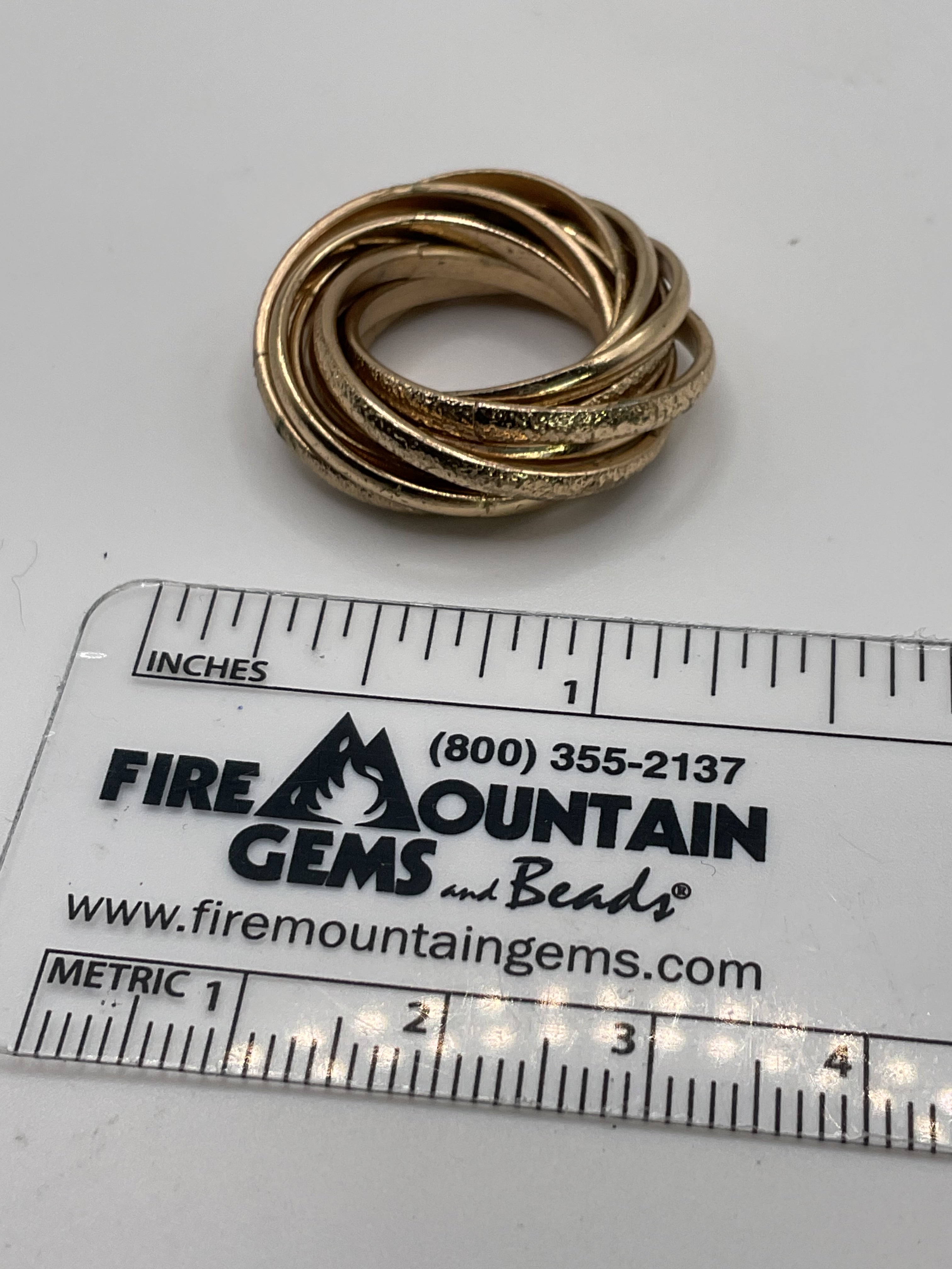 Woven Multi-Band Crisscross Design Ring - Estate Sale (Great Condition)