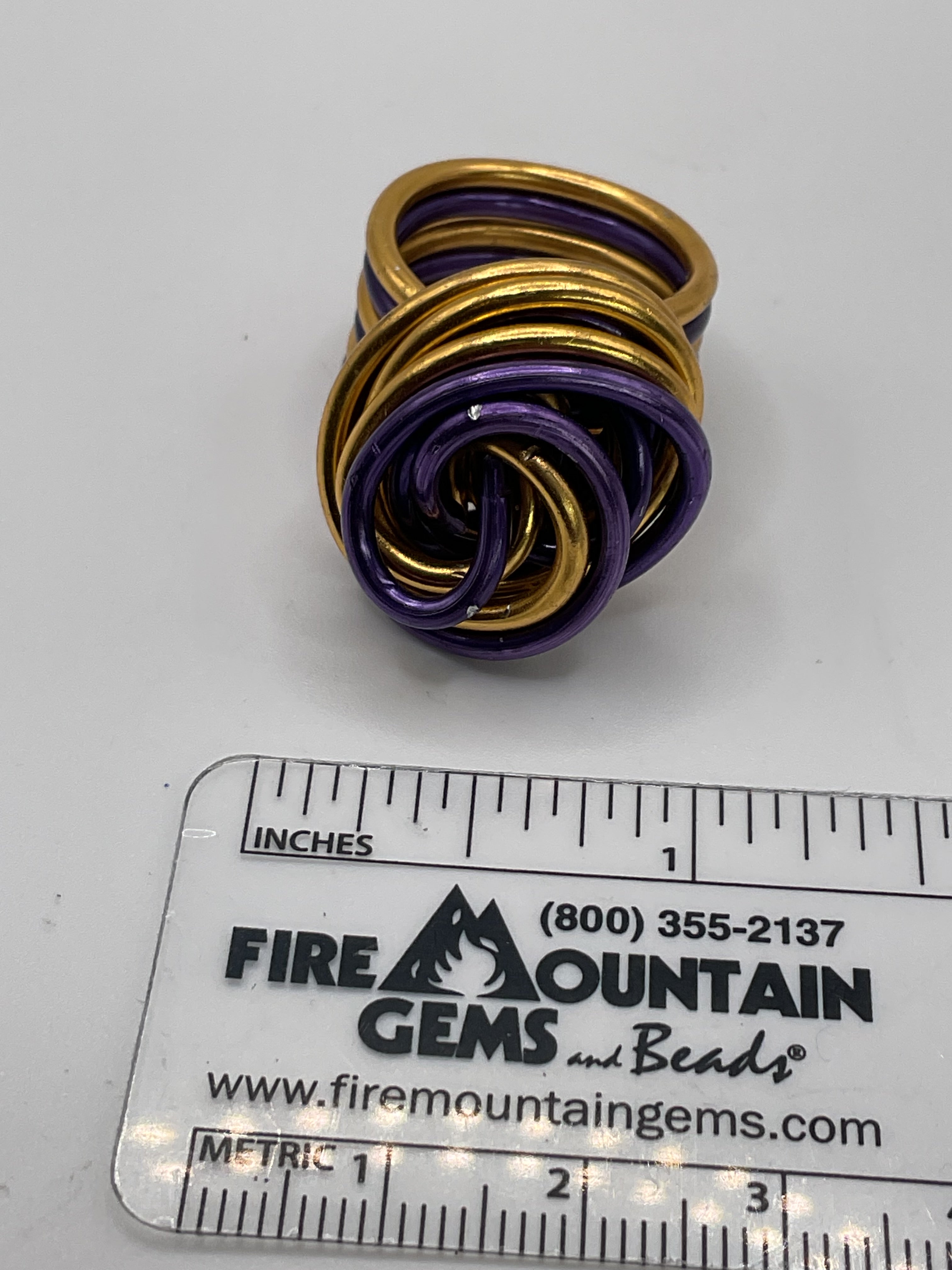 Aluminum Wire Wrapped Ring - Estate Sale (Great Condition)