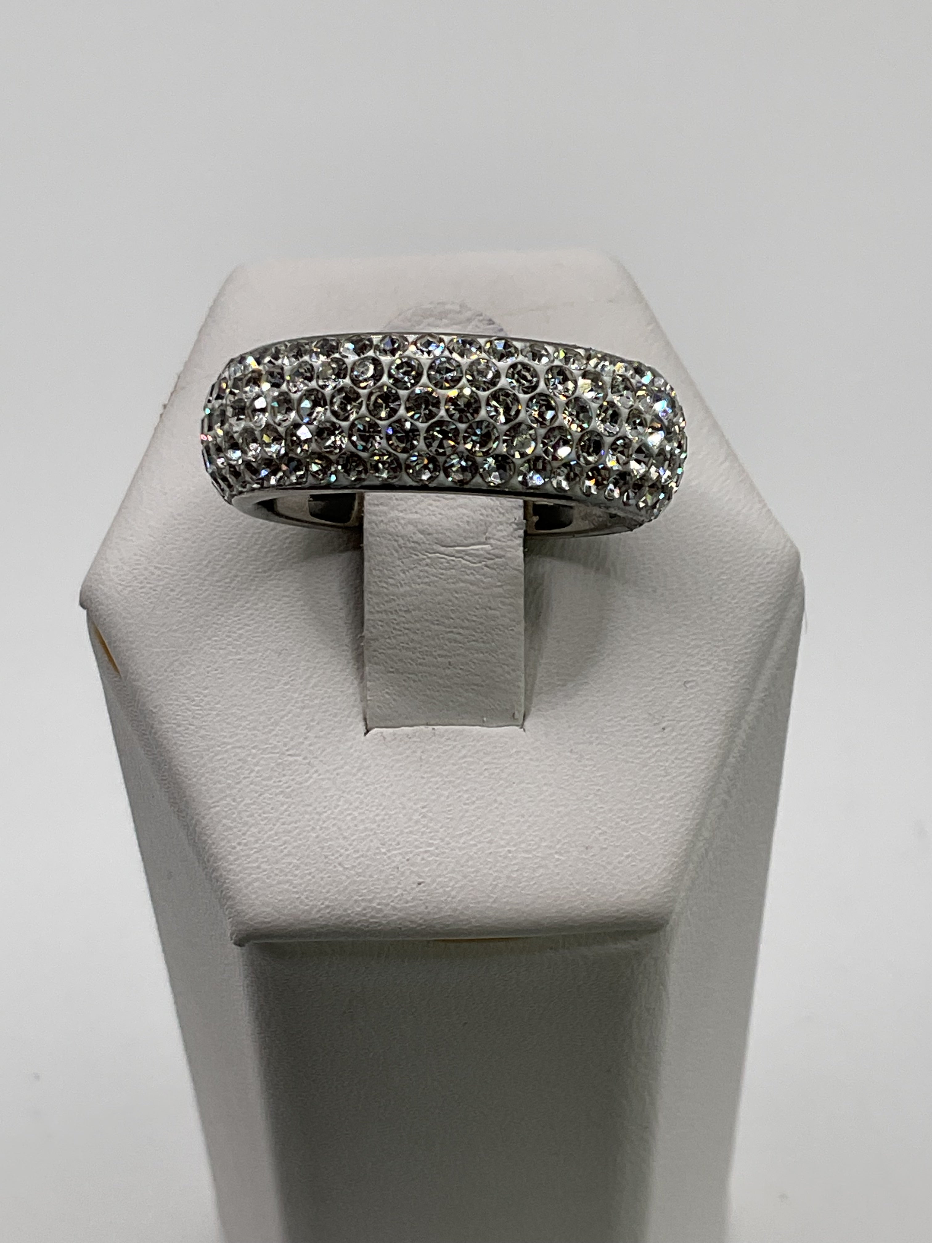 Titanium Pave Crystal Band Ring - Estate Sale (Great Condition)
