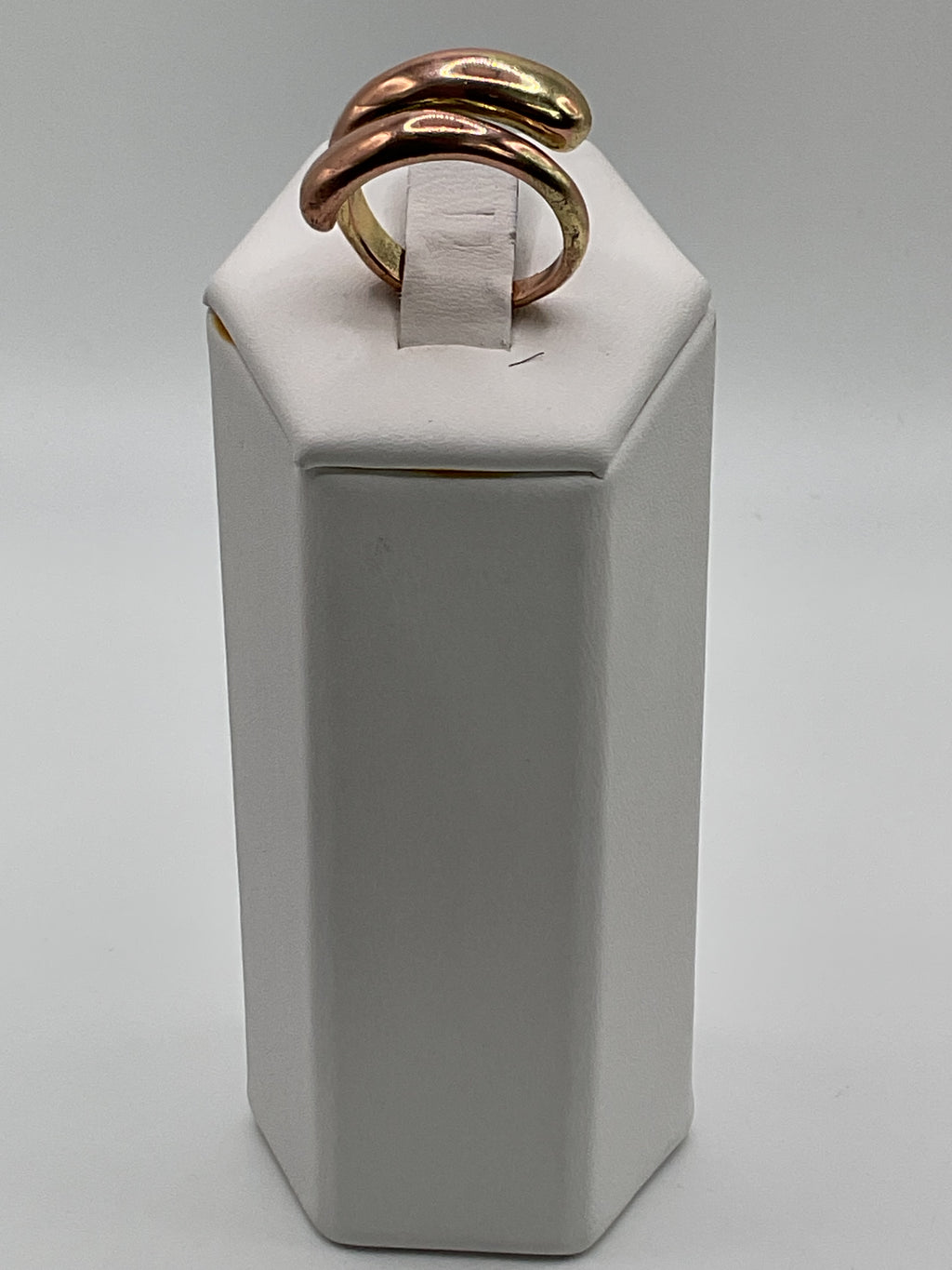 Rose Gold Stainless Minimalist Bypass Ring - Estate Sale (Great Condition)