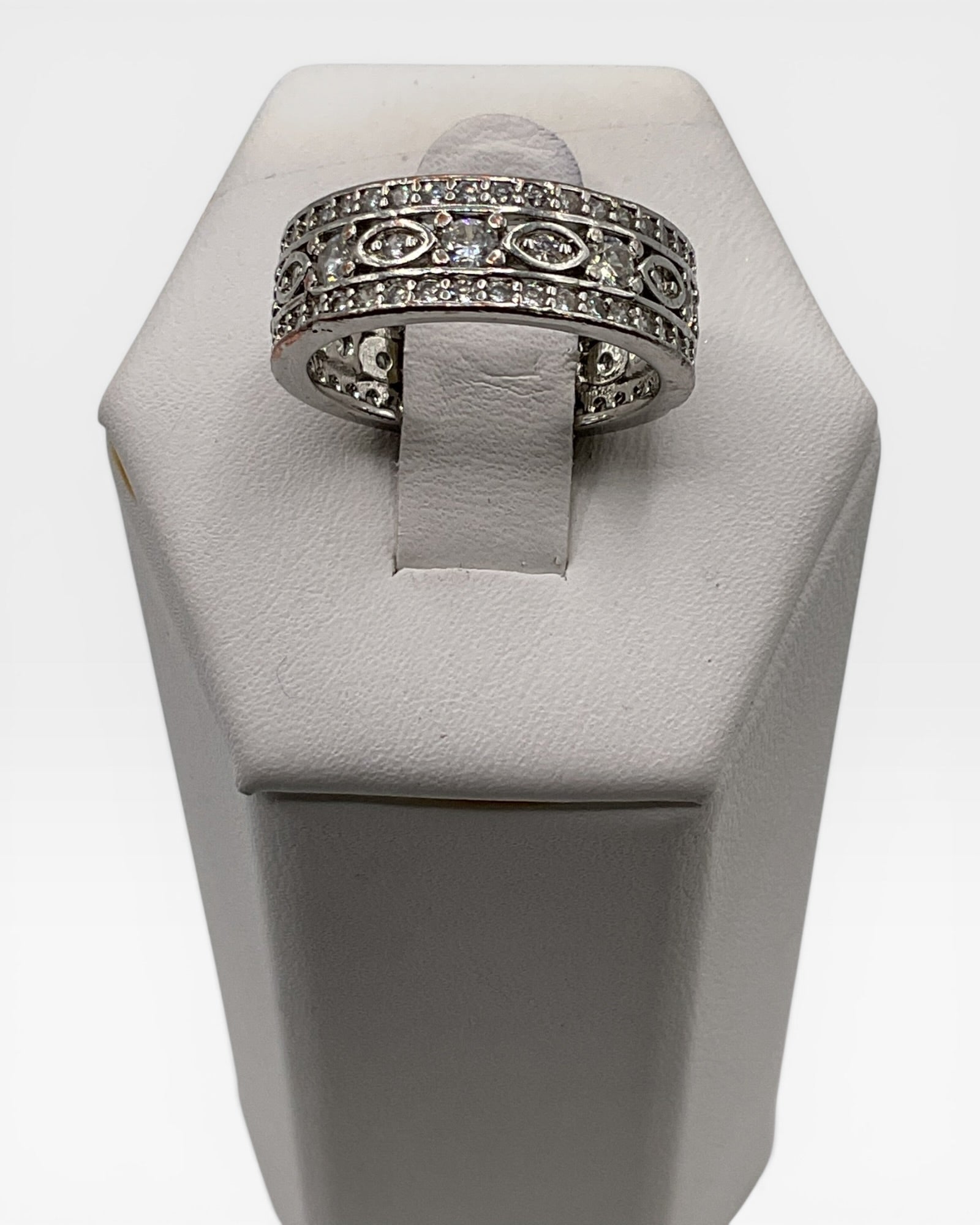 Statement Pavé Crystal Band Ring - Estate Sale (Great Condition)