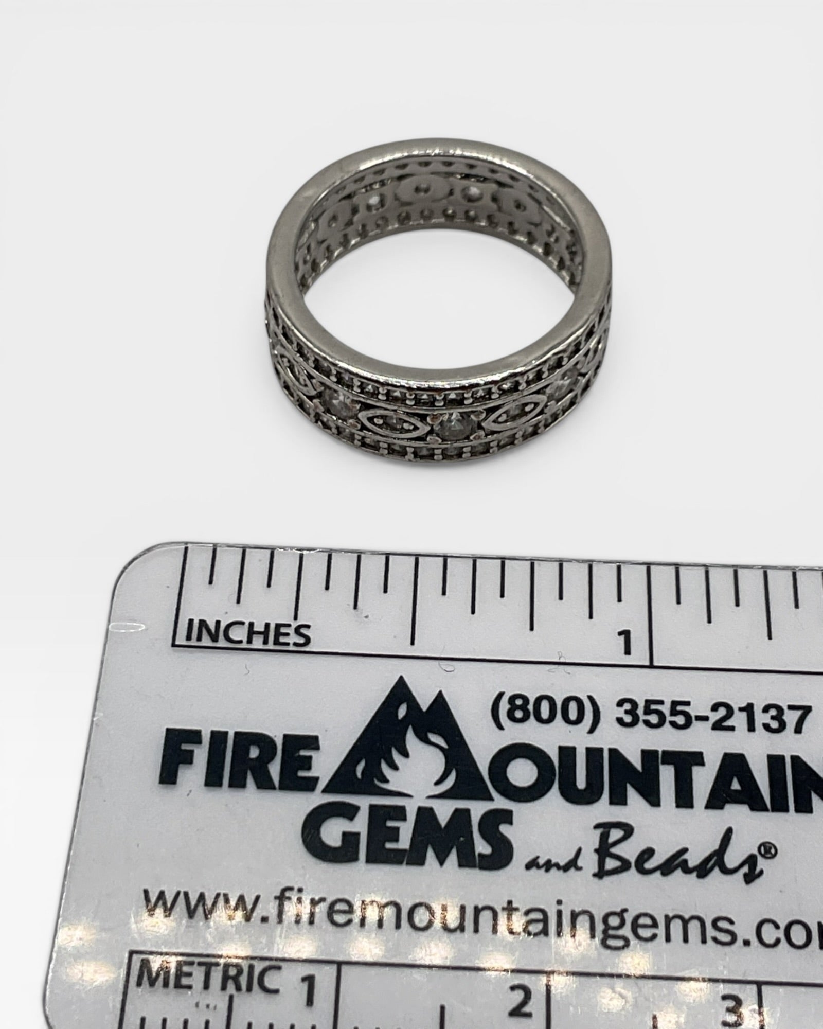 Statement Pavé Crystal Band Ring - Estate Sale (Great Condition)