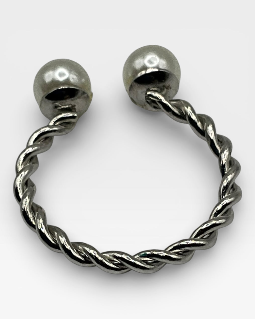 Faux Pearl Bypass Ring - Estate Sale (Great Condition)