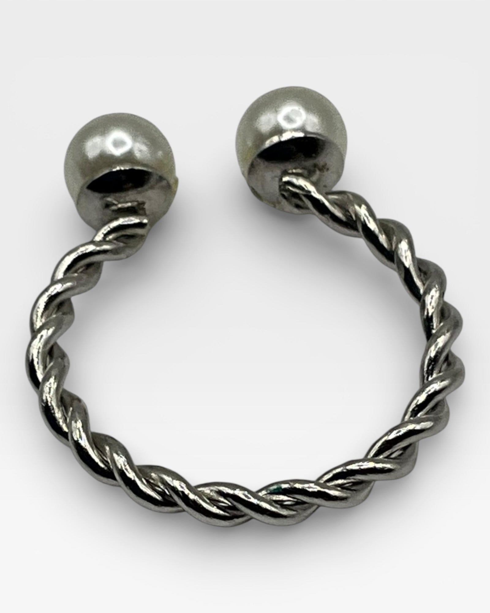 Faux Pearl Bypass Ring - Estate Sale (Great Condition)