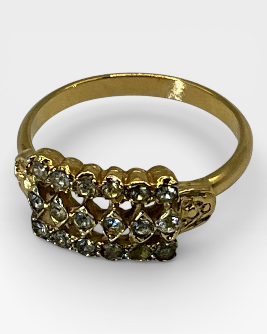 Filagree Quilted Band Ring - Estate Sale (Great Condition)