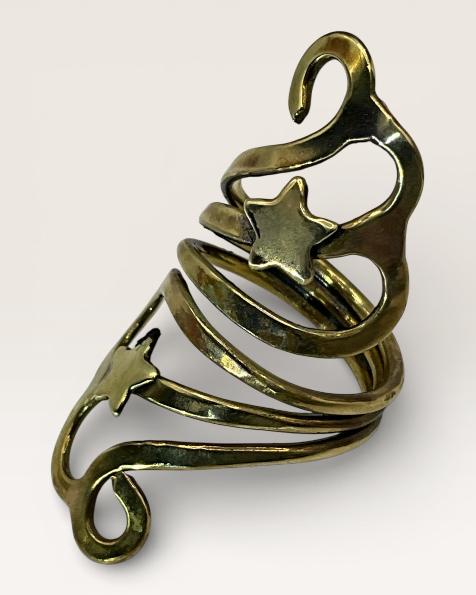 Swirl Design Brass Ring - Estate Sale (Great Condition)