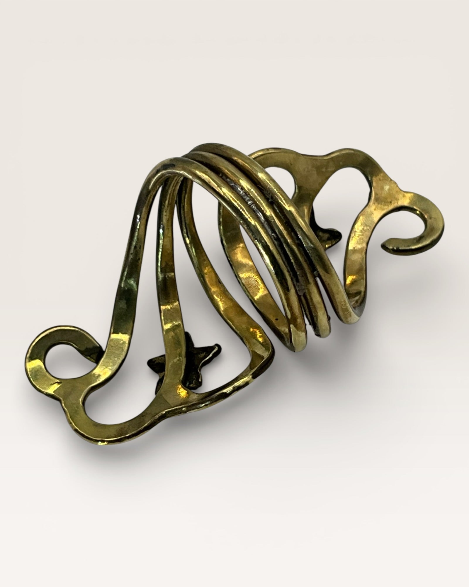 Swirl Design Brass Ring - Estate Sale (Great Condition)