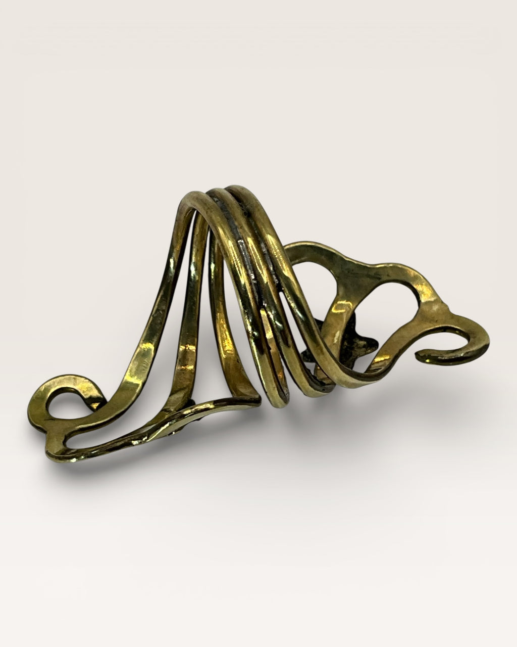 Swirl Design Brass Ring - Estate Sale (Great Condition)