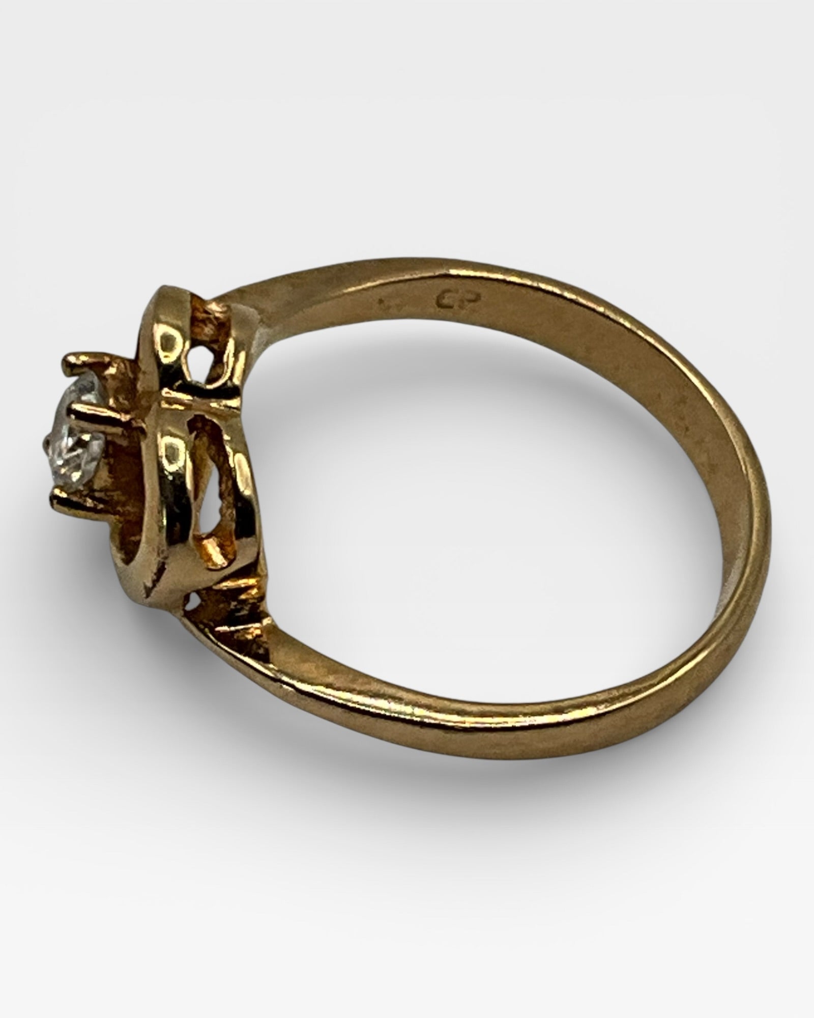 Cubic Zirconia Heart Ring - Estate Sale (Great Condition)