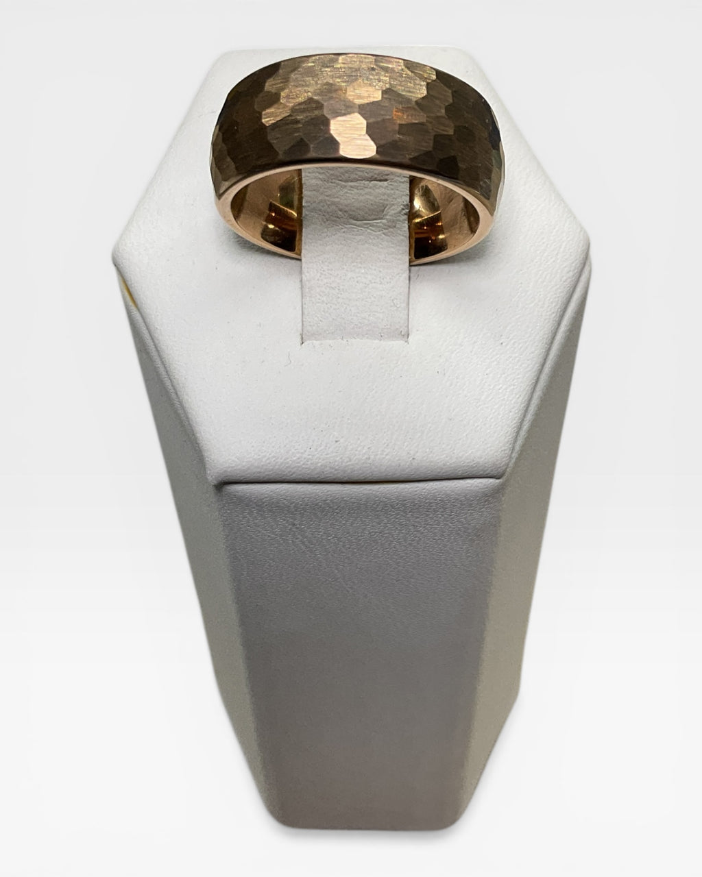 Rose Gold Hammered Tungsten Carbide Ring - Estate Sale (Great Condition)