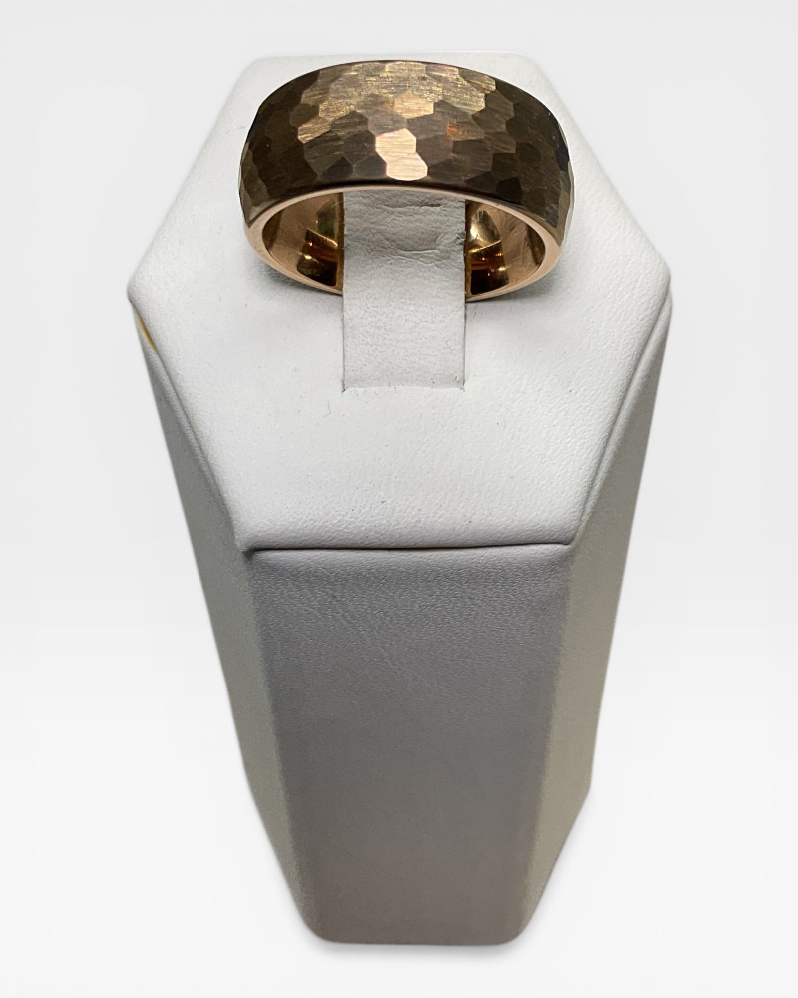 Rose Gold Hammered Tungsten Carbide Ring - Estate Sale (Great Condition)