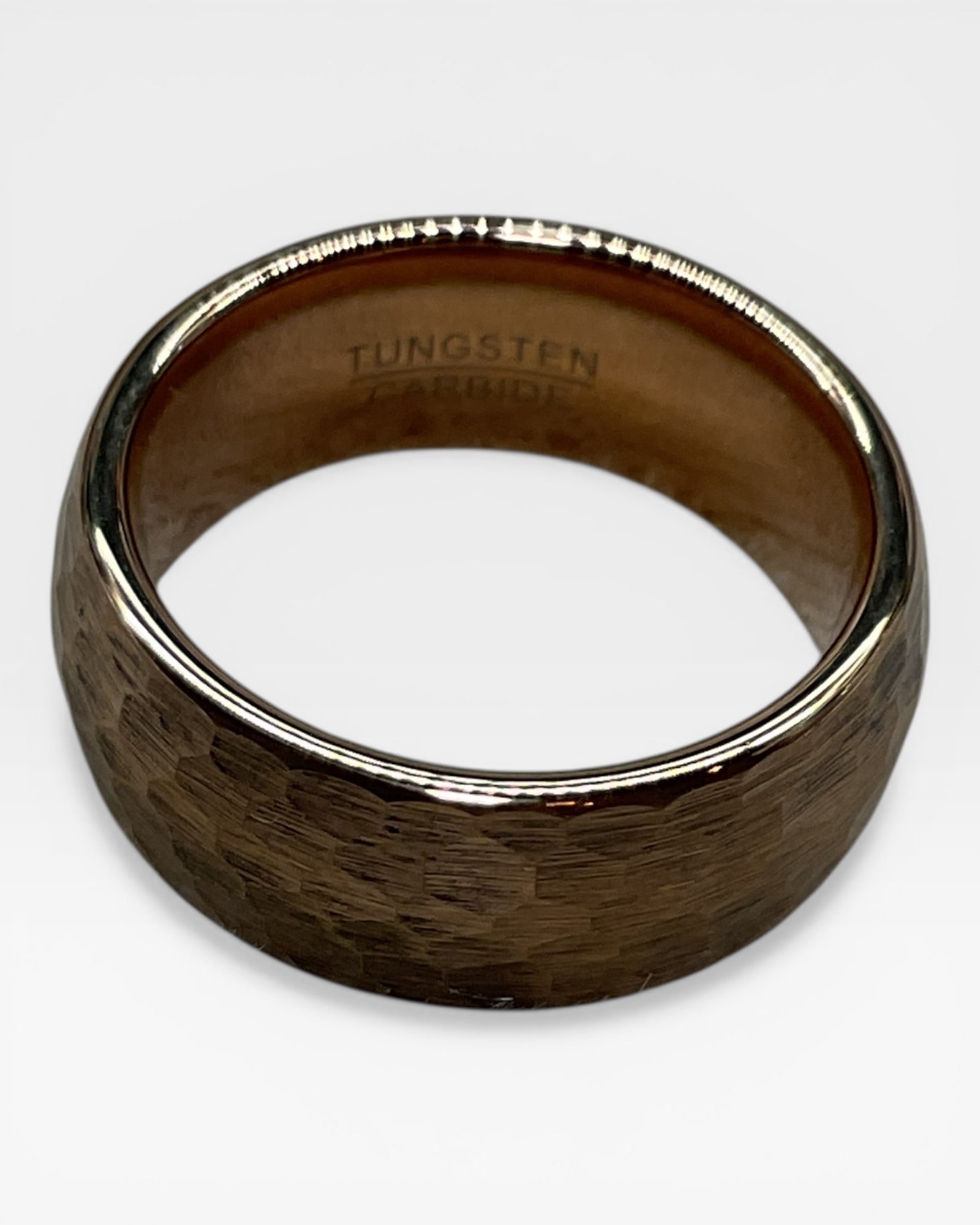 Rose Gold Hammered Tungsten Carbide Ring - Estate Sale (Great Condition)
