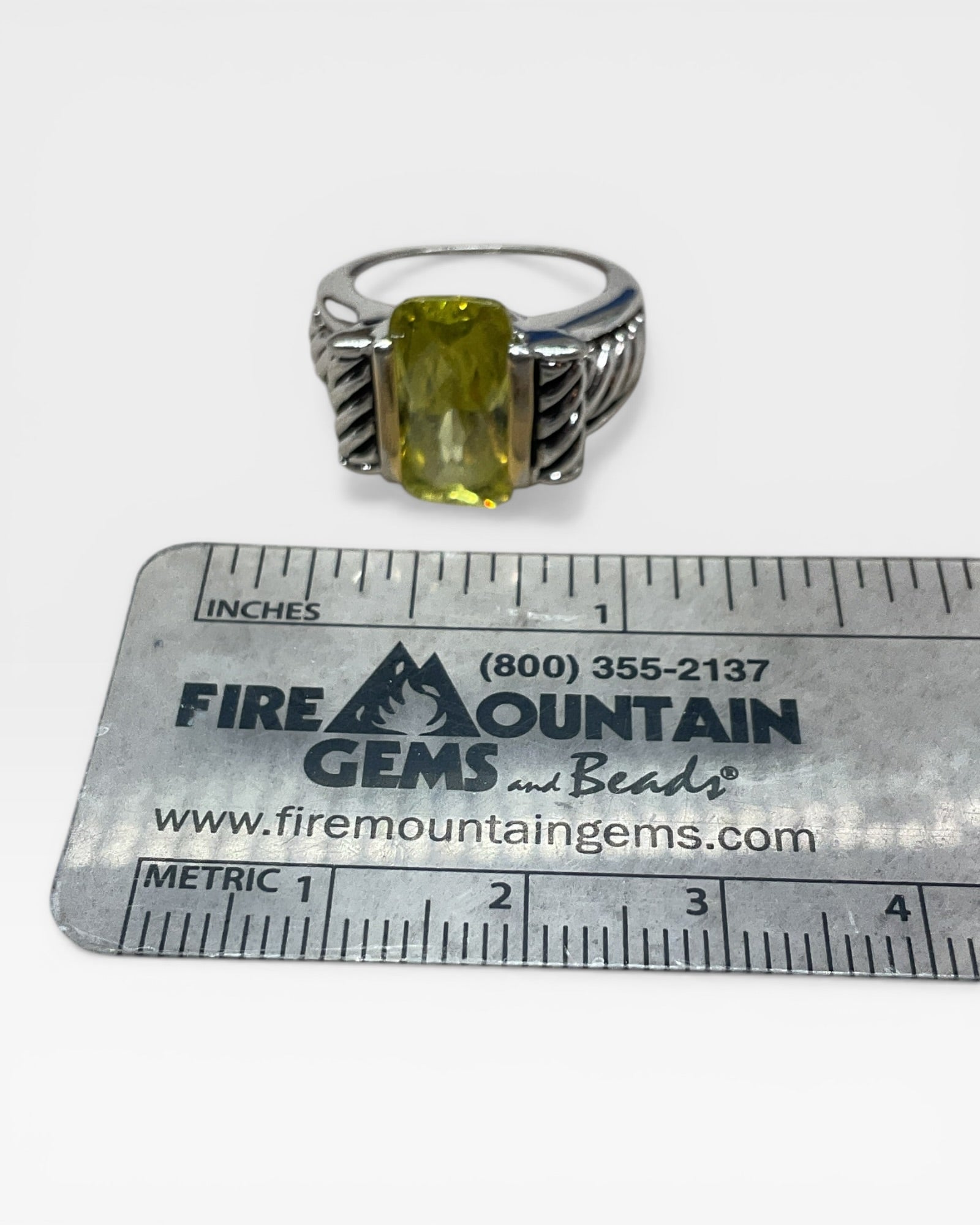 David Yurman Inspired Citrine Ring - Estate Sale (Great Condition)