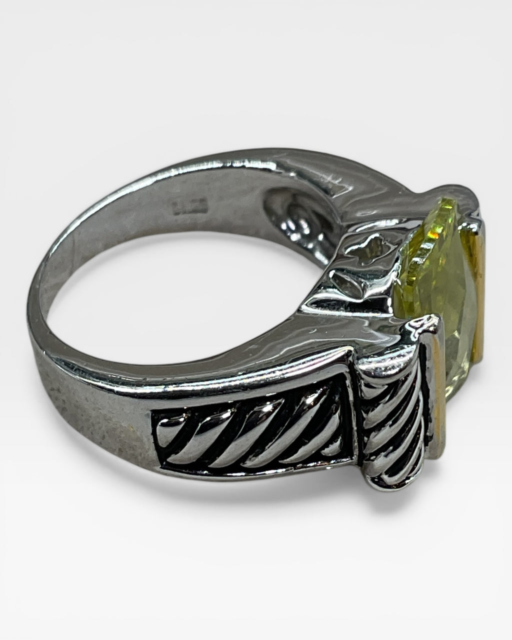 David Yurman Inspired Citrine Ring - Estate Sale (Great Condition)