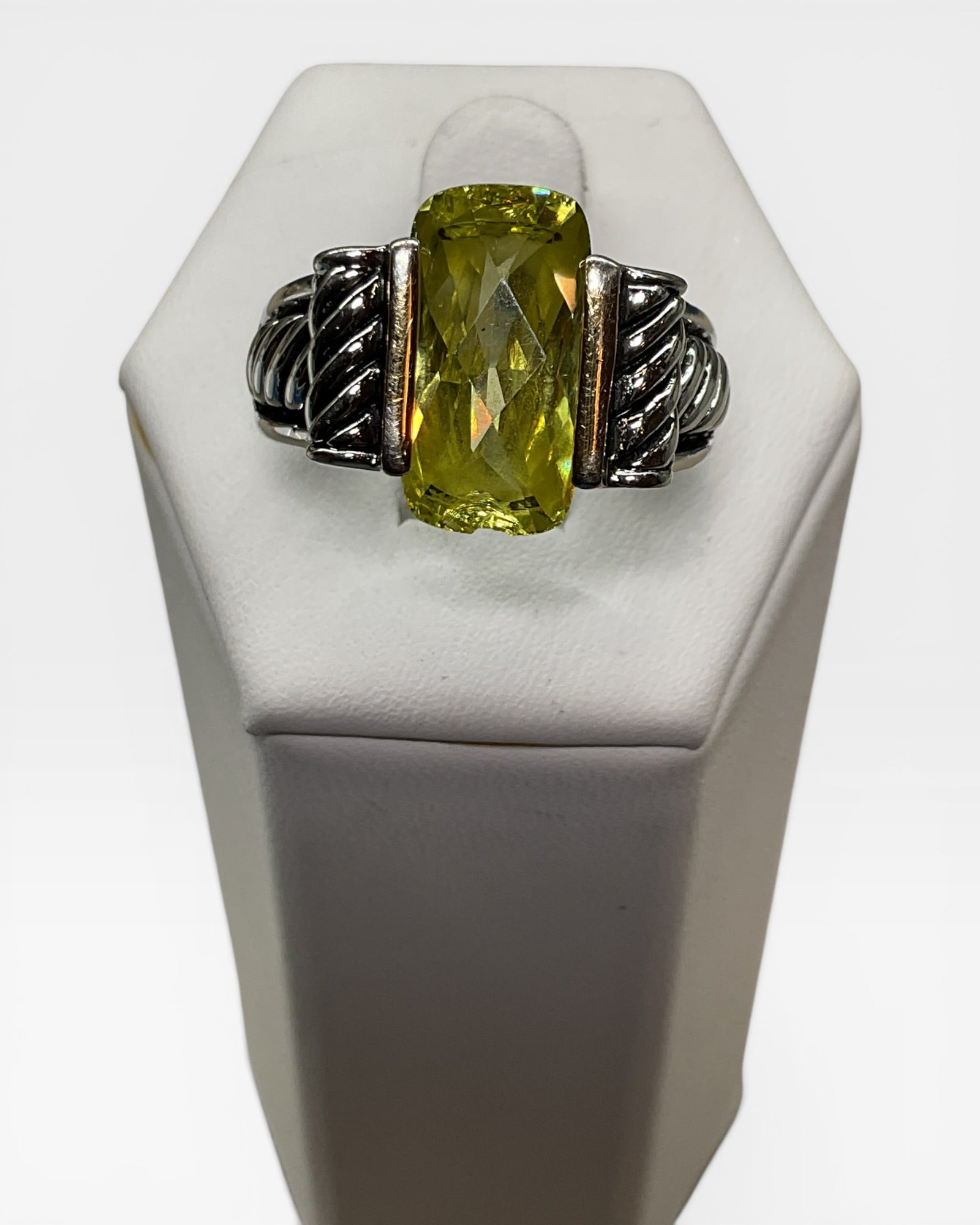 David Yurman Inspired Citrine Ring - Estate Sale (Great Condition)