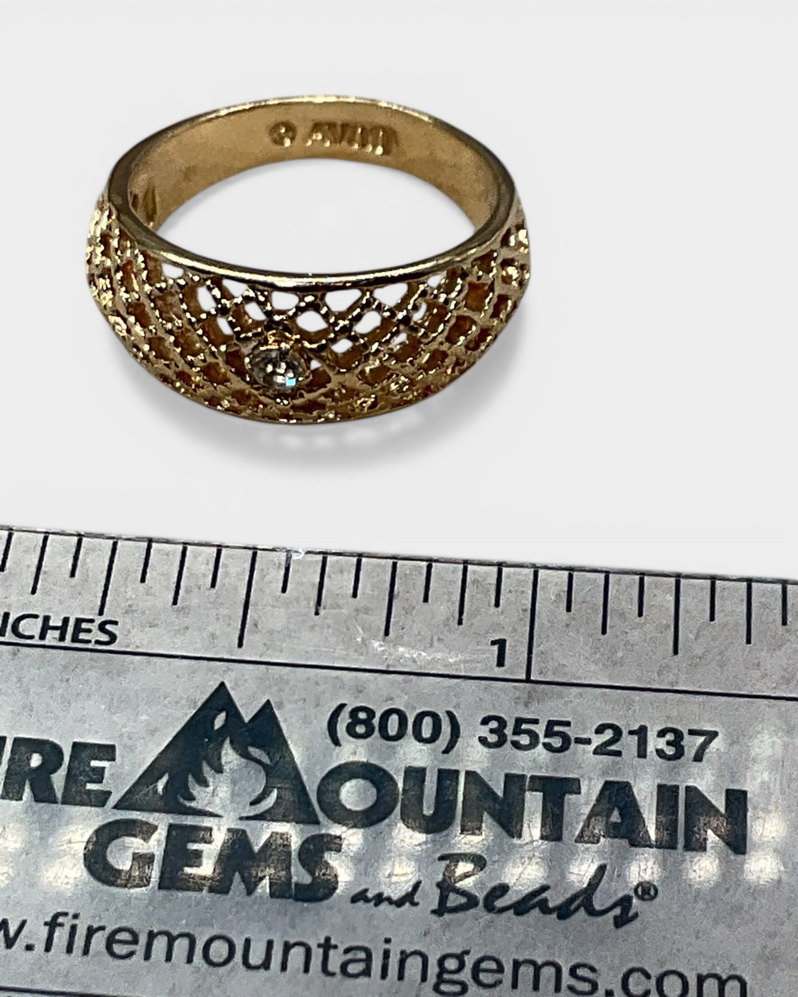 Vintage Avon mesh Filigree Design Ring - Estate Sale (Great Condition)