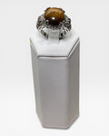 Tiger’s Eye & Garnet Ring - Estate Sale (Great Condition)