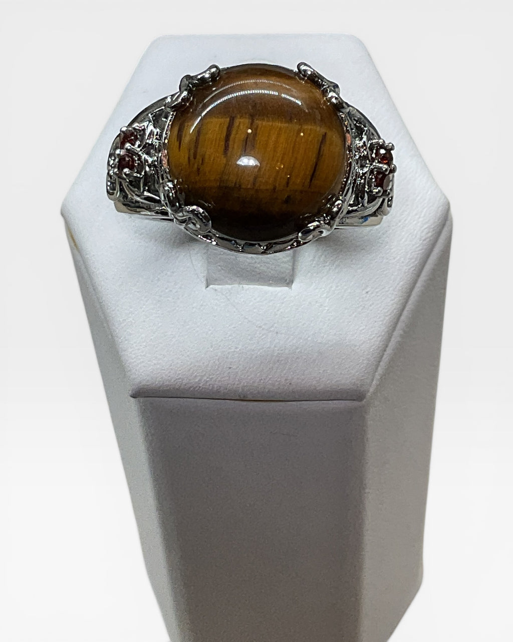 Tiger’s Eye & Garnet Ring - Estate Sale (Great Condition)