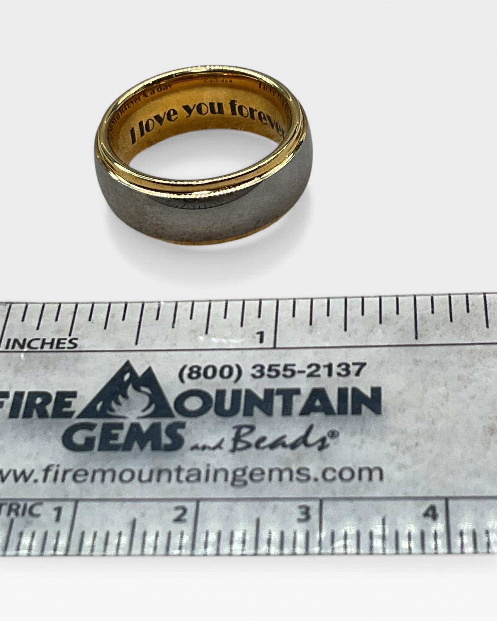 Two Tone Tungsten Carbide Ring - Estate Sale (Great Condition)