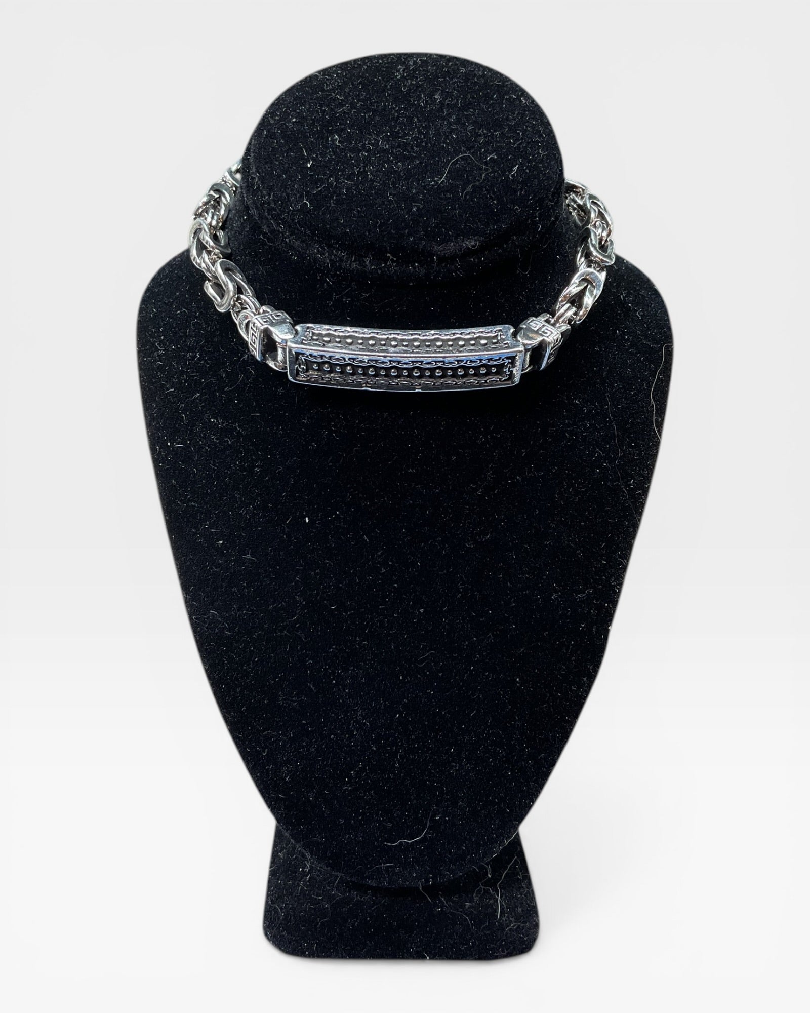 Sterling Silver Bohemian Link Unisex Bracelet