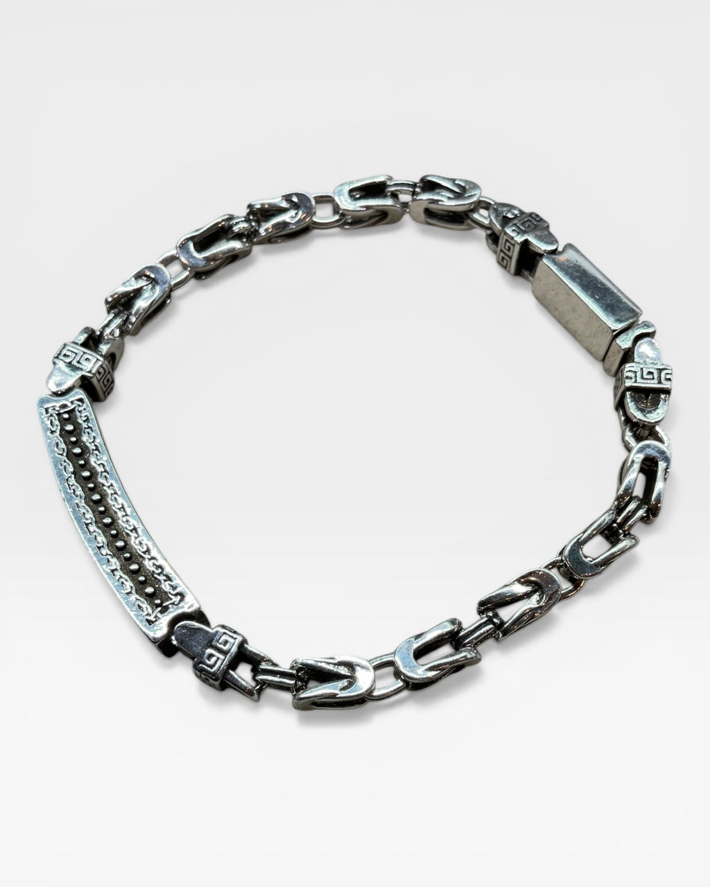 Sterling Silver Bohemian Link Unisex Bracelet