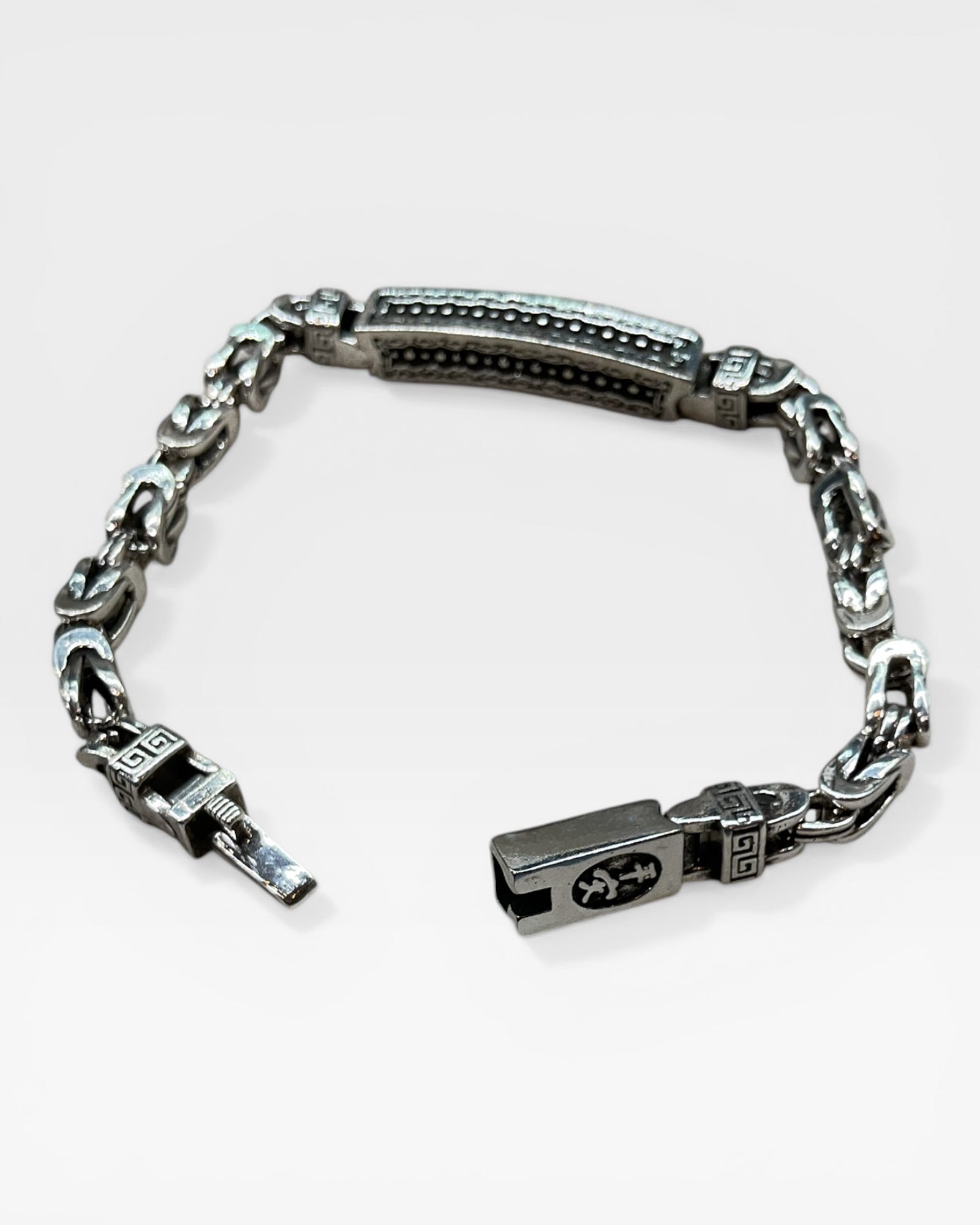 Sterling Silver Bohemian Link Unisex Bracelet