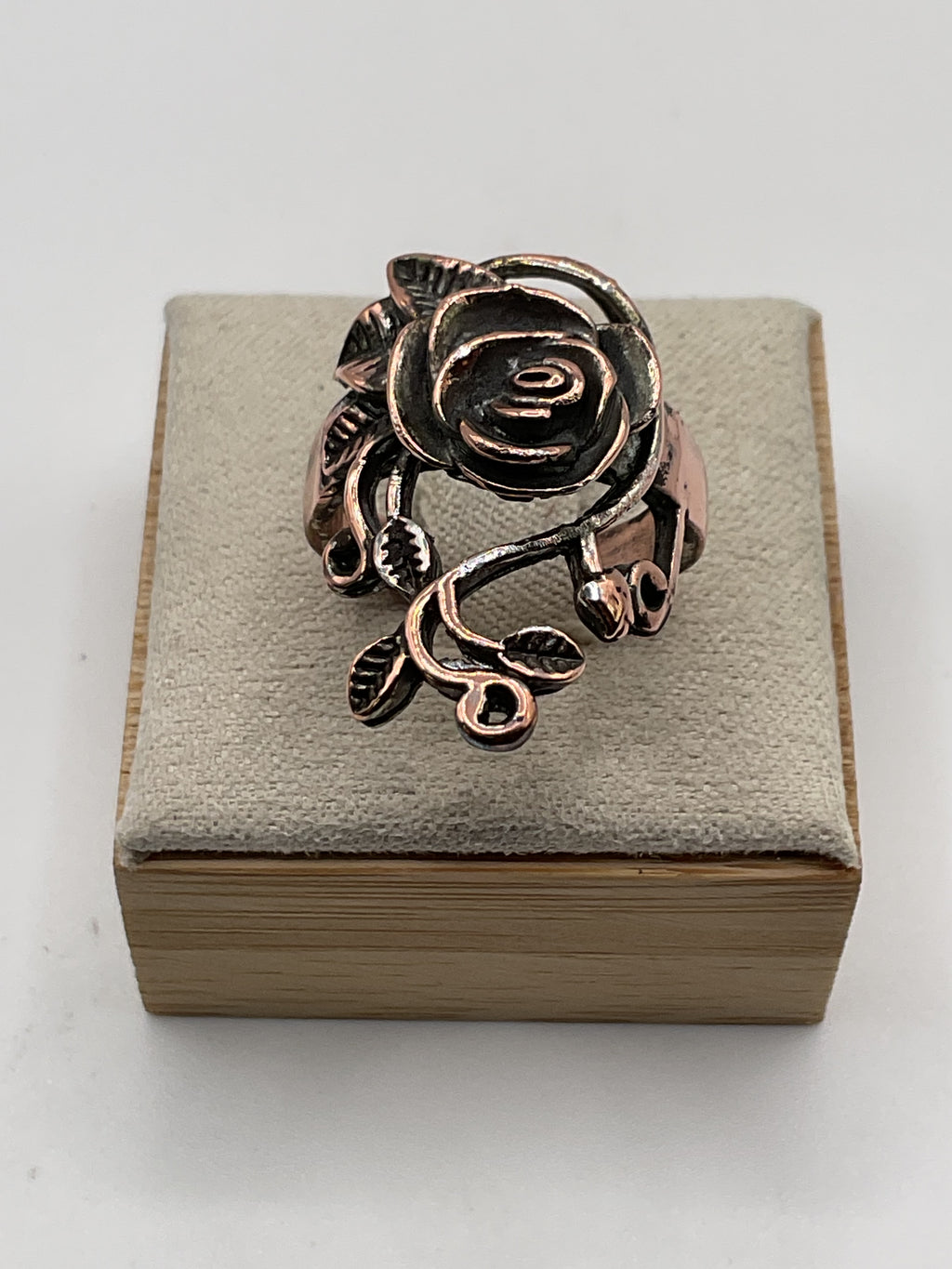 Copper Over Sterling Silver Long Rose Design - Estate Sale (Great Condition)