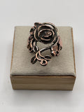Copper Over Sterling Silver Long Rose Design - Estate Sale (Great Condition)