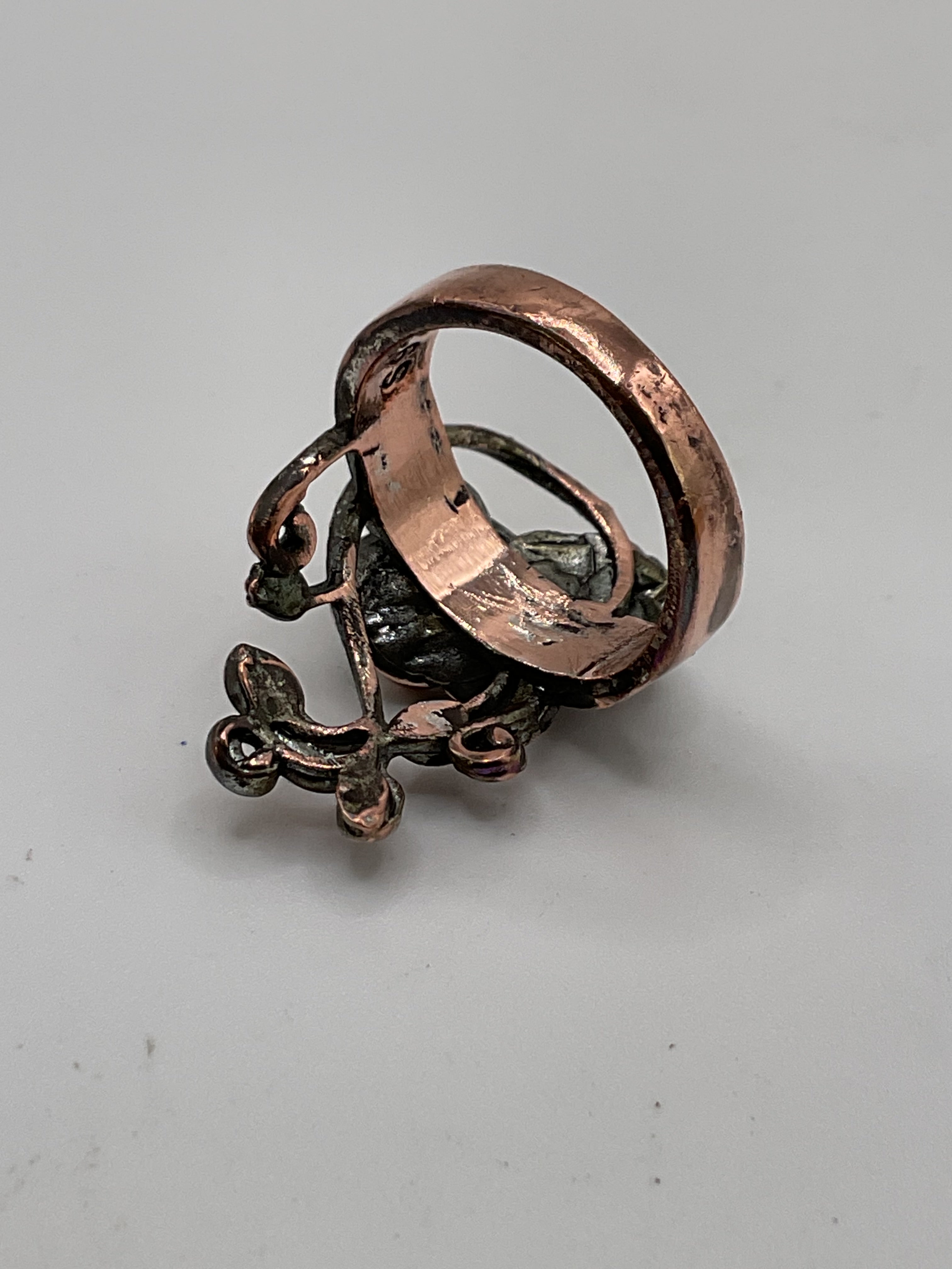 Copper Over Sterling Silver Long Rose Design - Estate Sale (Great Condition)