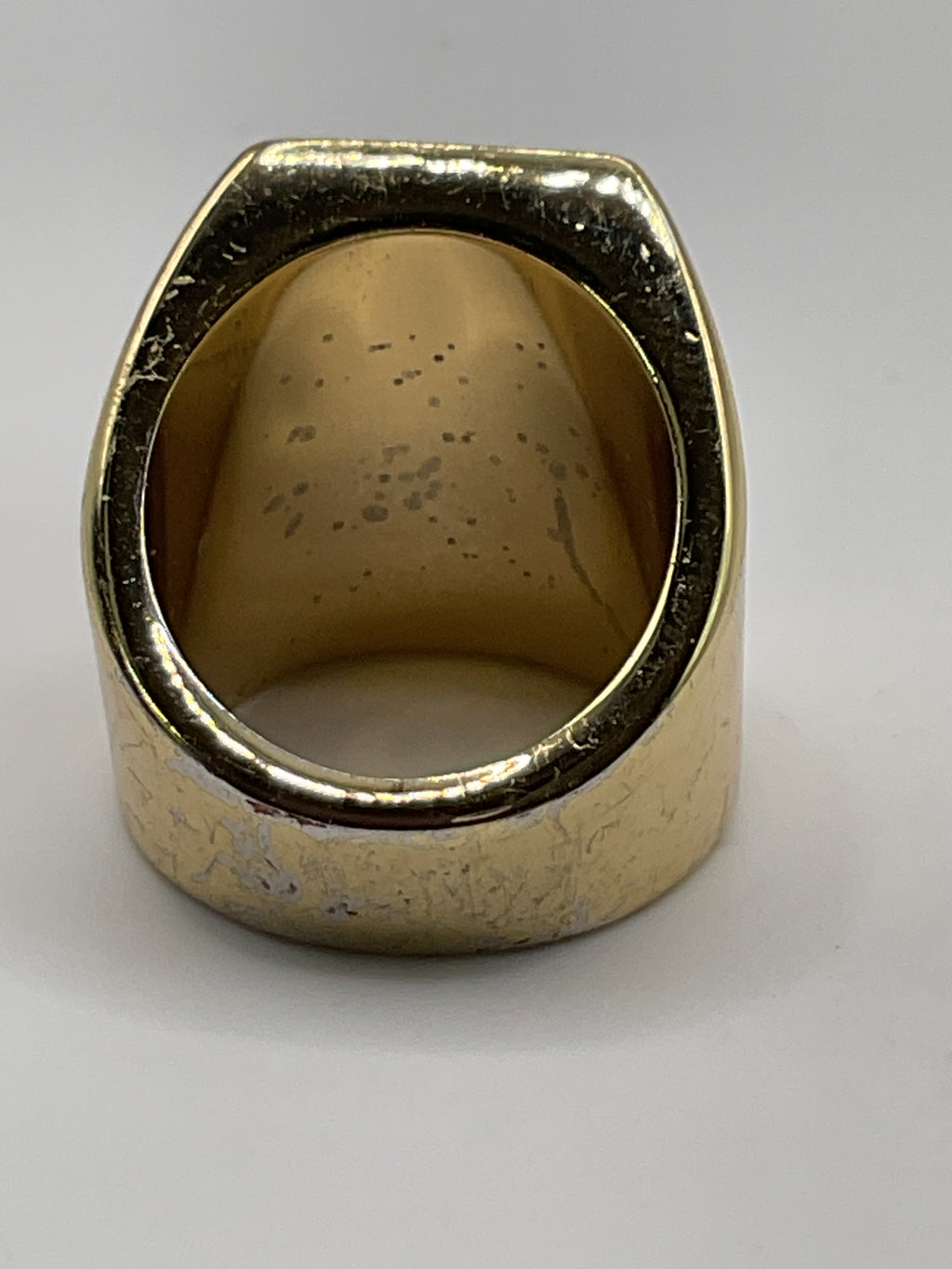 Statement Druzy Ring | Chunky Rectangular Brown Crystal Cluster Gold Tone Ring - Estate Sale (Great Condition)