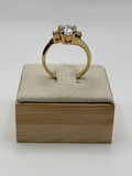Gold Plated Sterling Silver Ring | CZ Cluster Bridal Style Ring - Estate Sale ( Great Condition)