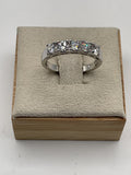 Avon Sparkling Eternity Band Ring | Silver Tone CZ Rhinestone Wedding Style Ring - Estate Sale (Great Condition)