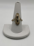 Vintage Avon 1970s Kensington Gold Tone Rhinestone Edwardian Revival Ring - Estate Sale (Great Condition)