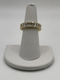 Gold Tone Baguette Eternity Band | Sparkling CZ Statement Ring - Estate Sale (Great Condition)
