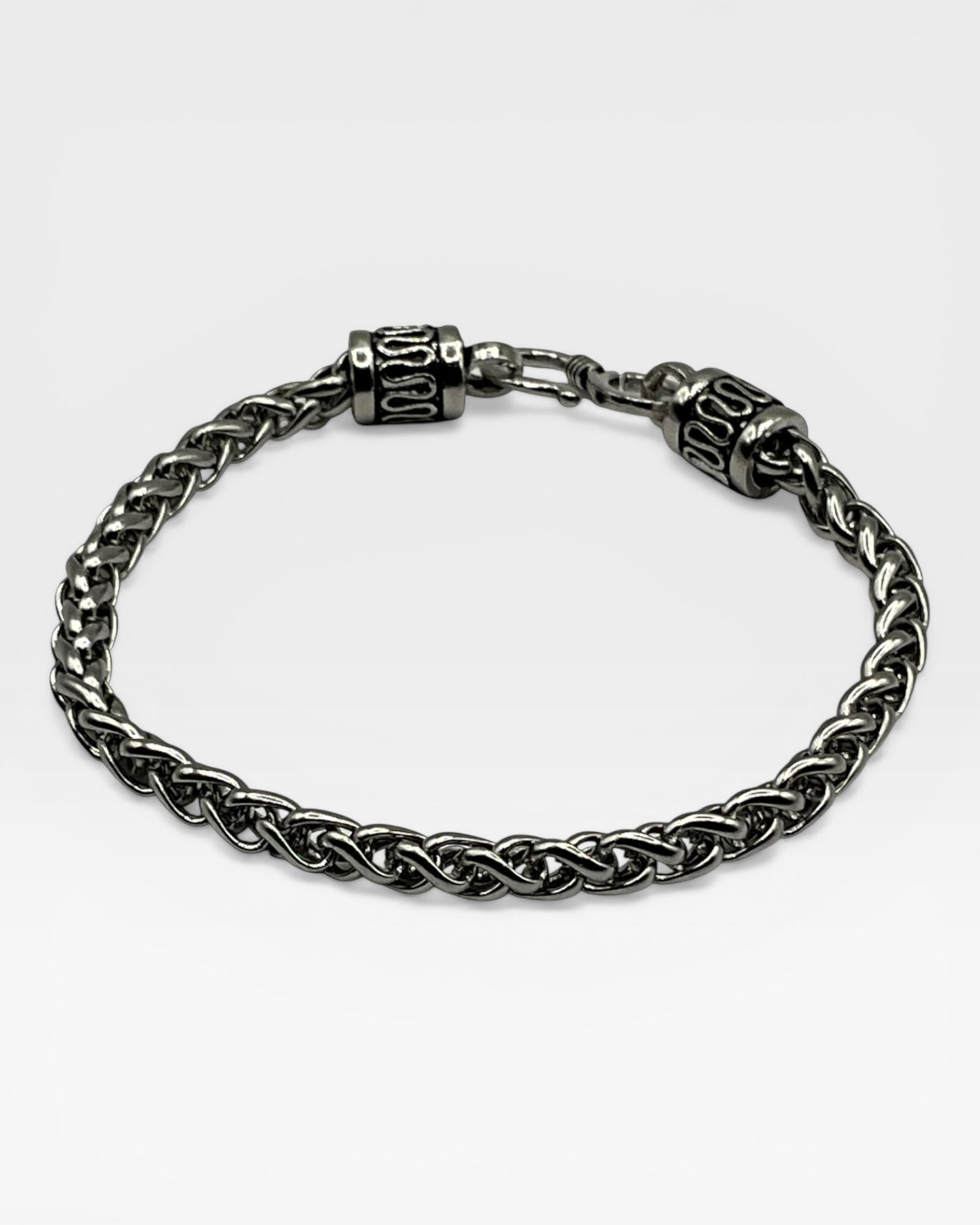 Sterling Silver Wheat Link Unisex Bracelet