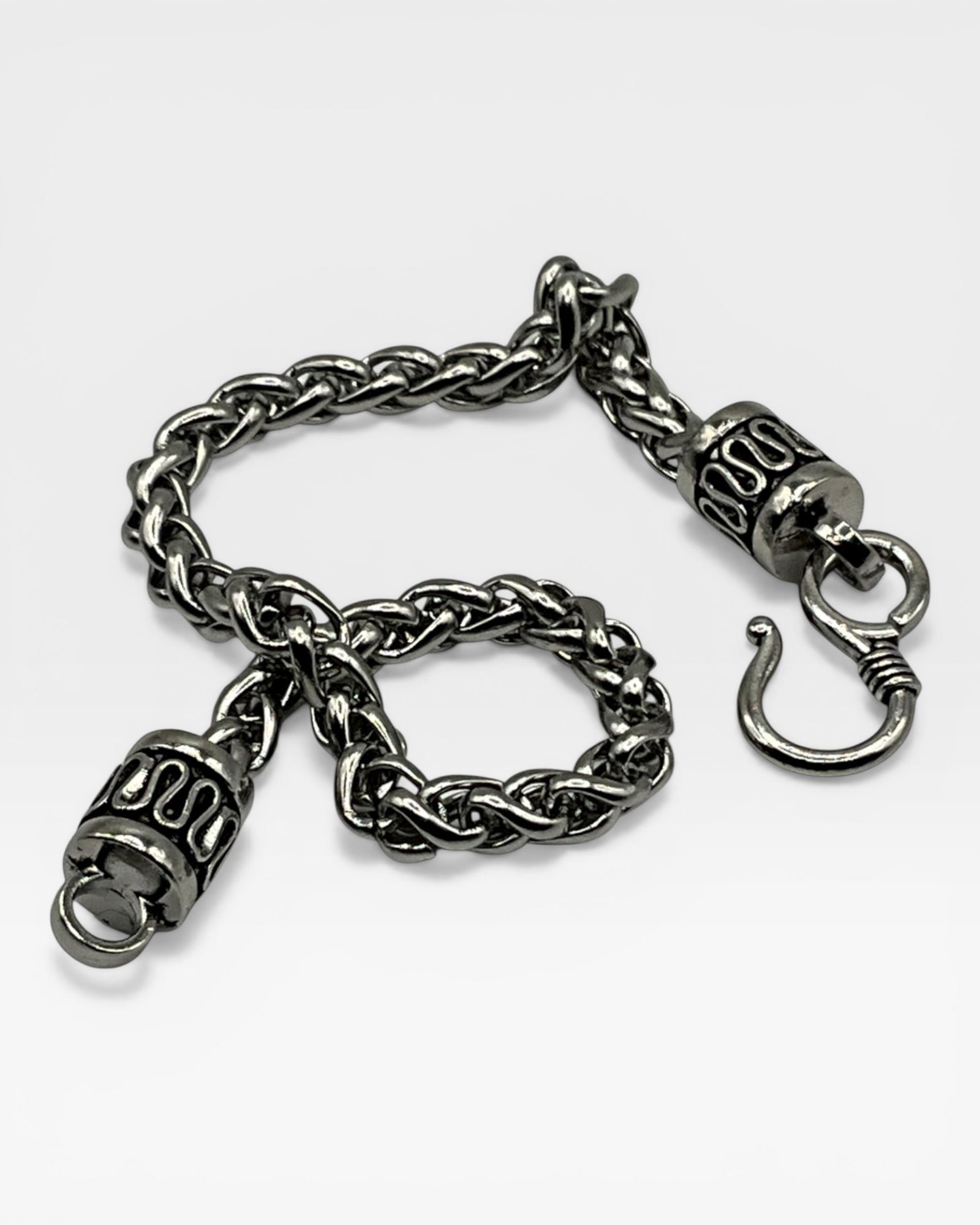 Sterling Silver Wheat Link Unisex Bracelet