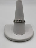 Sterling Silver Princess Cut CZ Band Ring | 925 Channel Set Eternity Style Ring - Estate Sale (Great Condition)