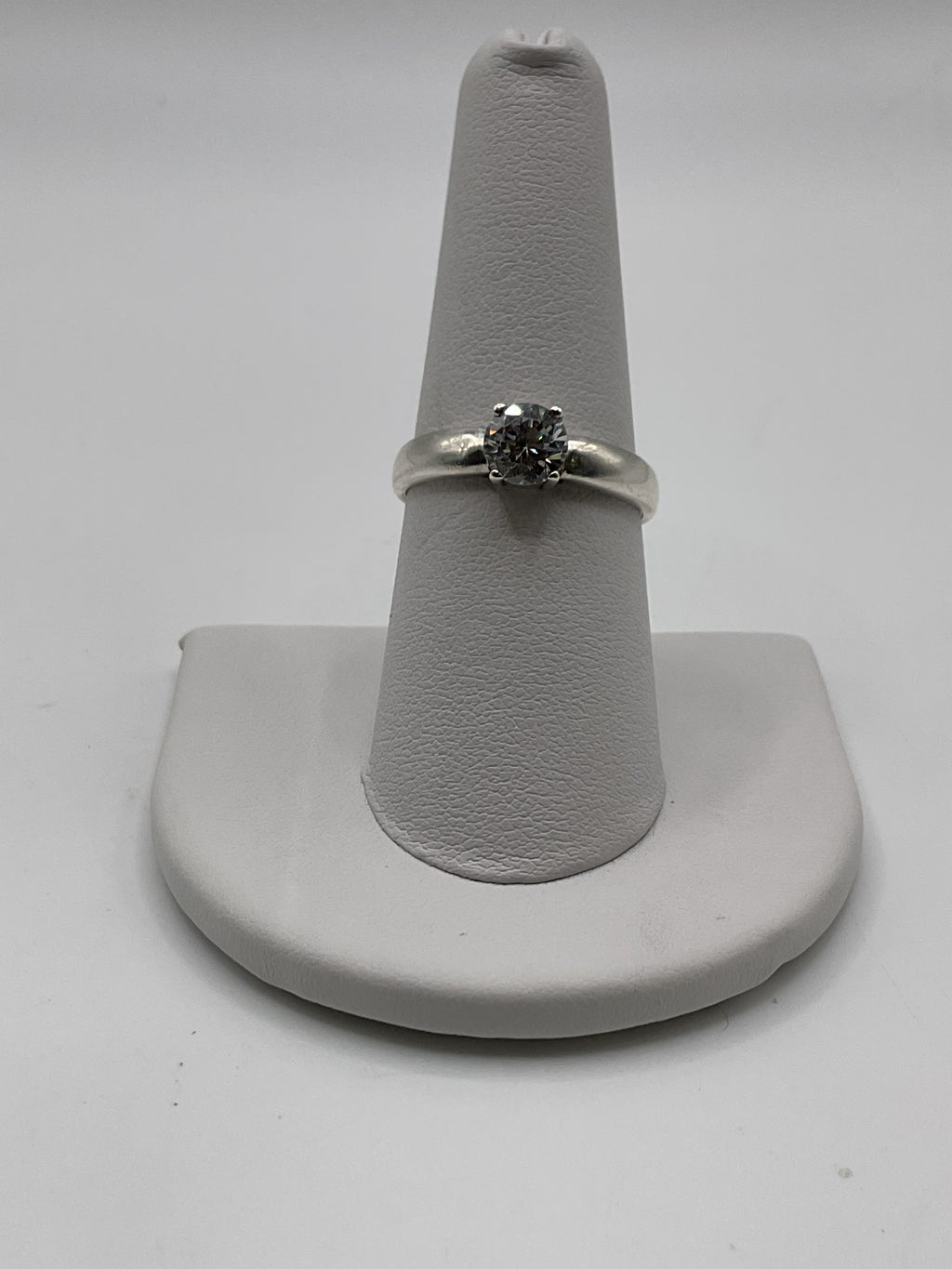 Sterling Silver Solitaire CZ Ring | 925 Classic Engagement Style Ring - Estate Sale (Great Condition)