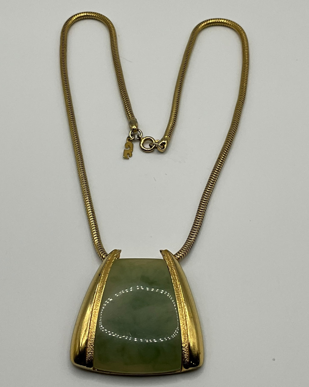 Pierre Cardin Snake Chain Pendant Necklace - Estate Sale (Great Condition)